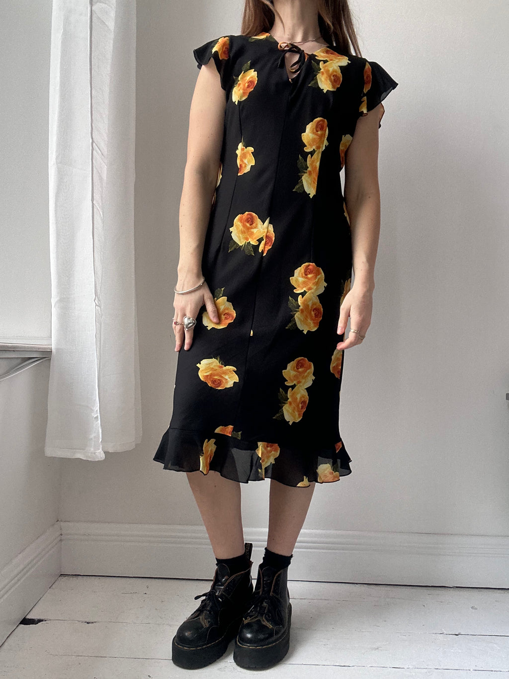 Yellow Midi Dress Size 10