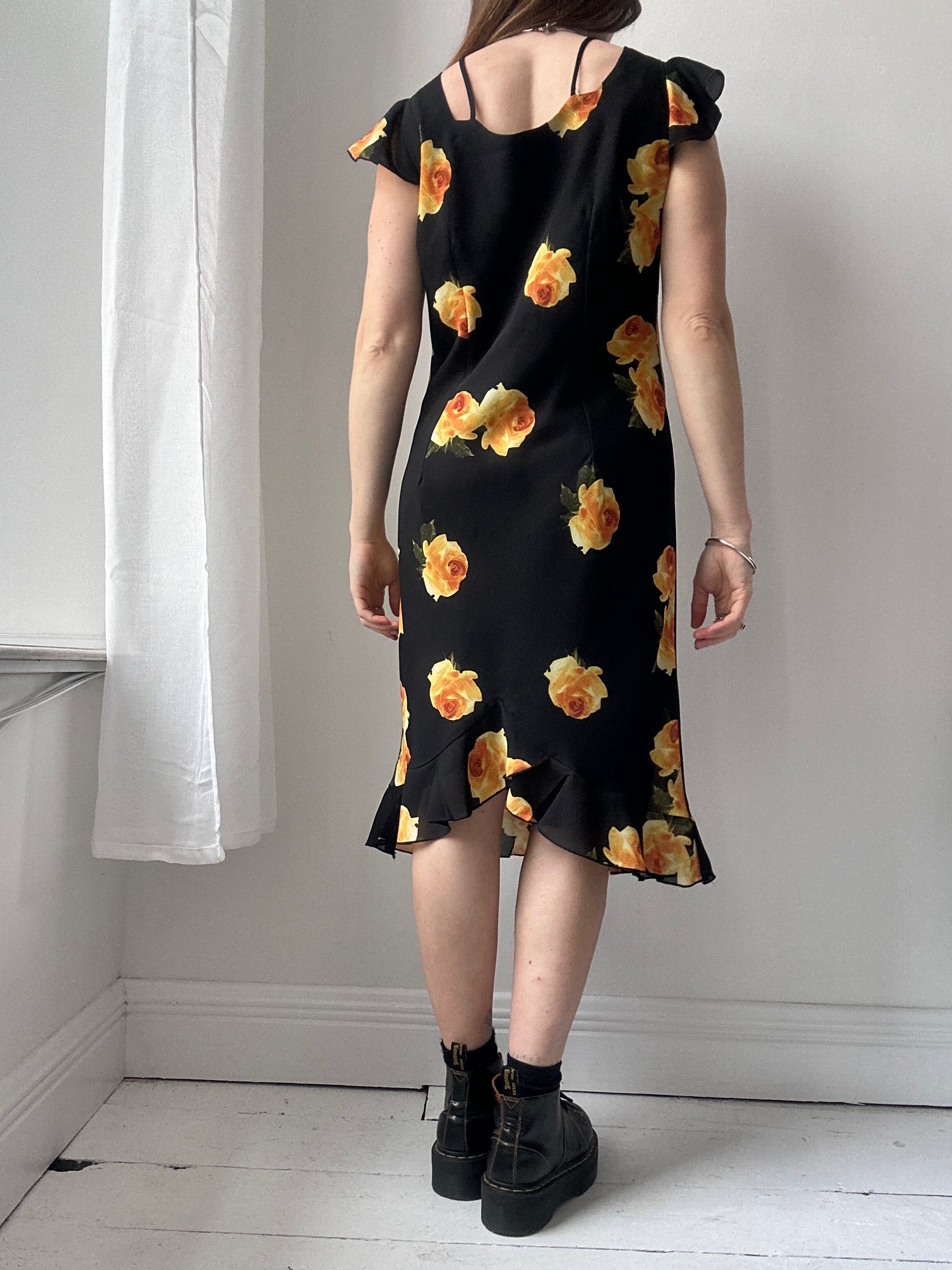 Yellow Midi Dress Size 10