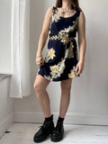 Navy Floral Mini Dress Size 10