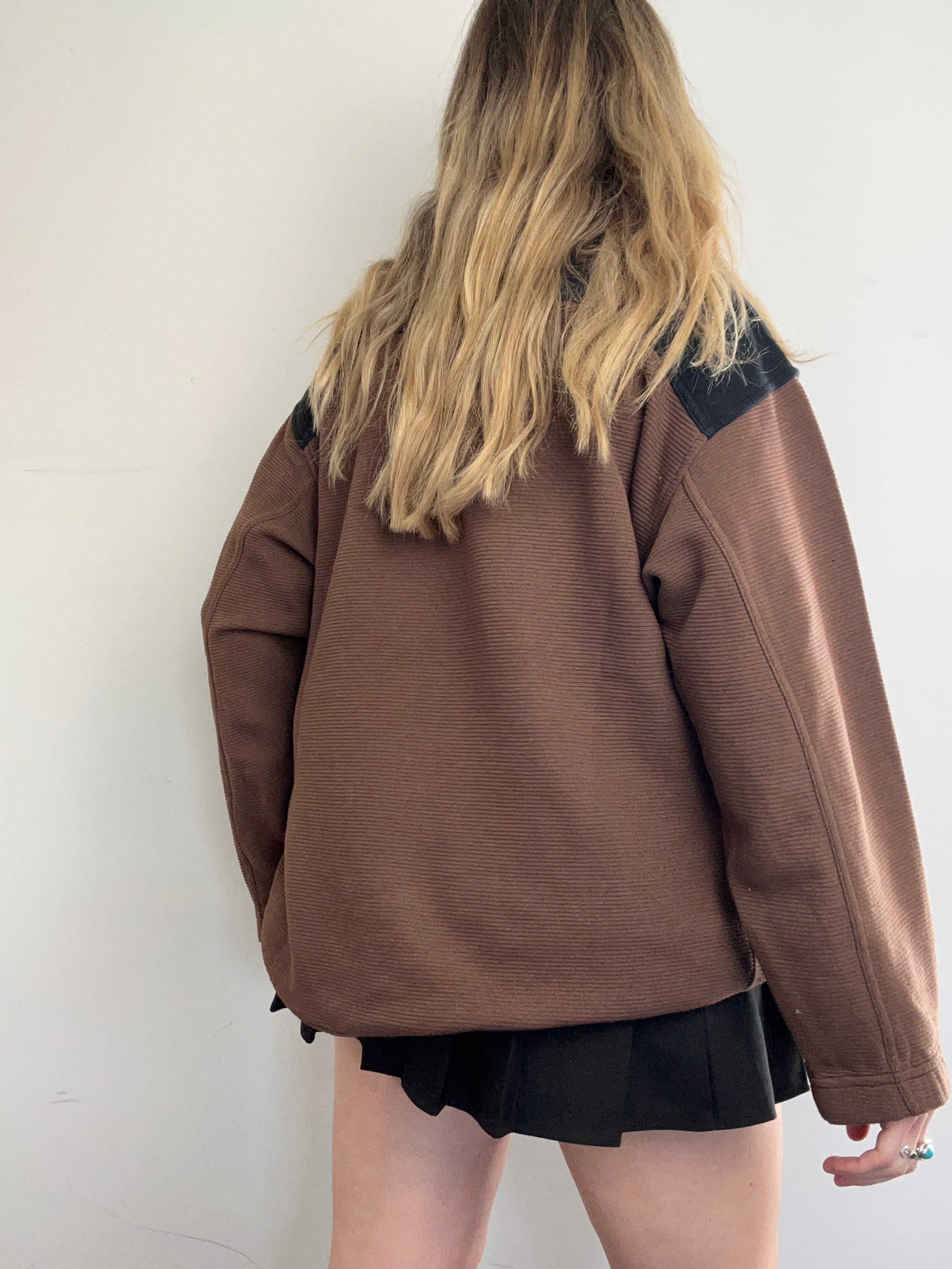 Champion Brown Half Zip Sweater Size L