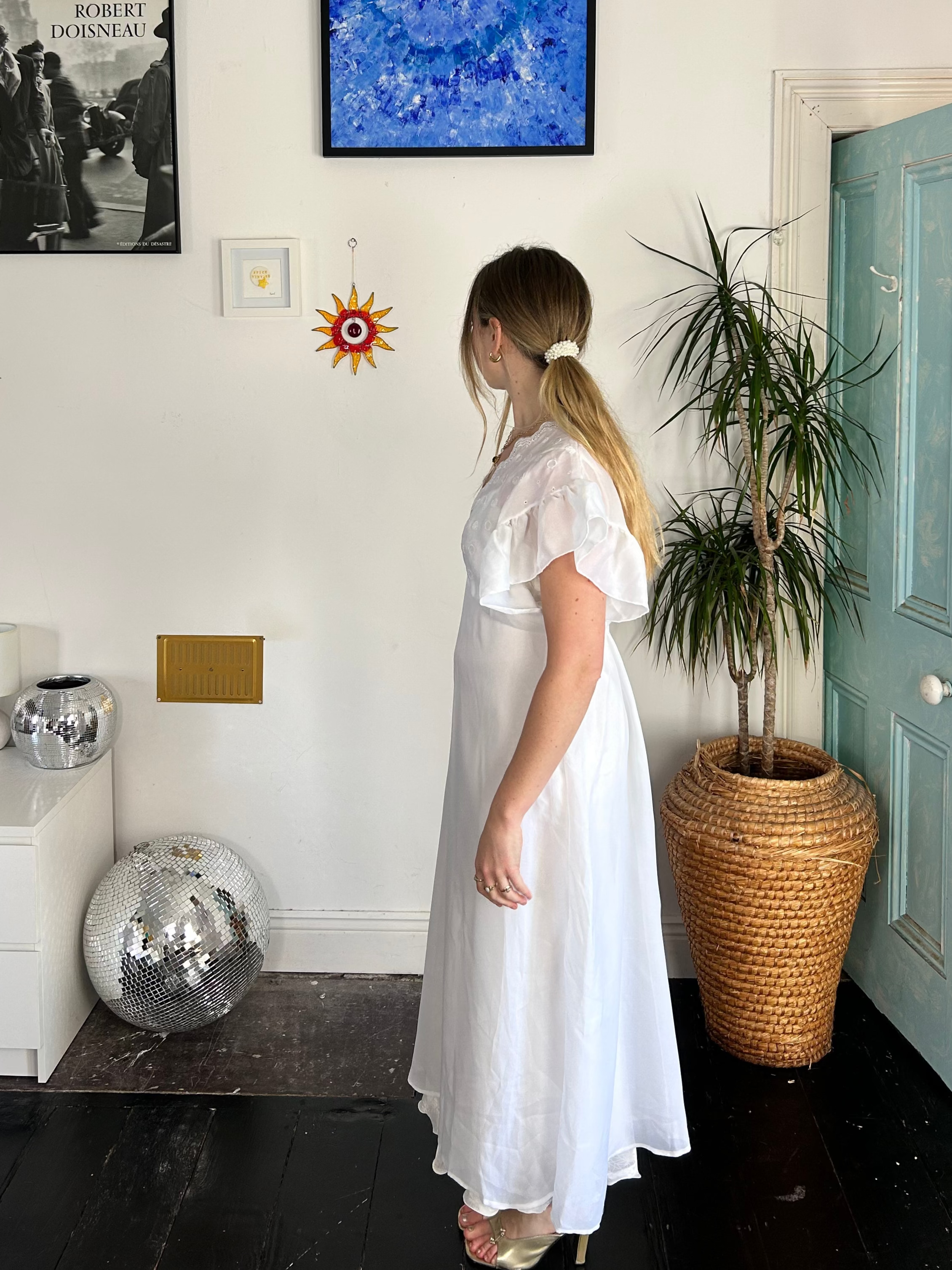 1970's V neck Dress Size 10