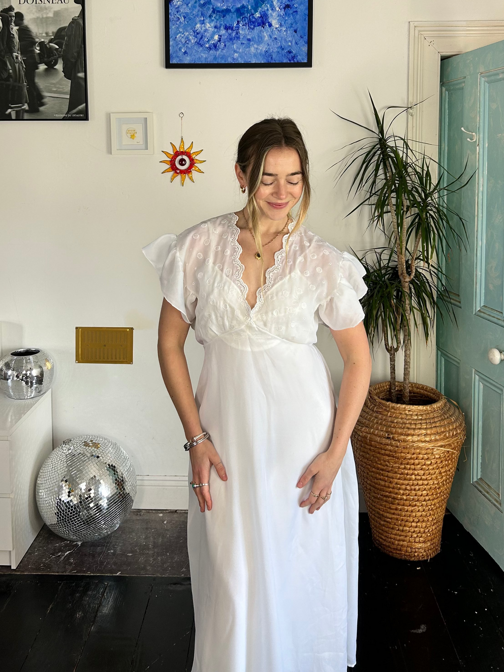 1970's V neck Dress Size 10