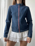 Denim Y2k Racer Jacket Size 10