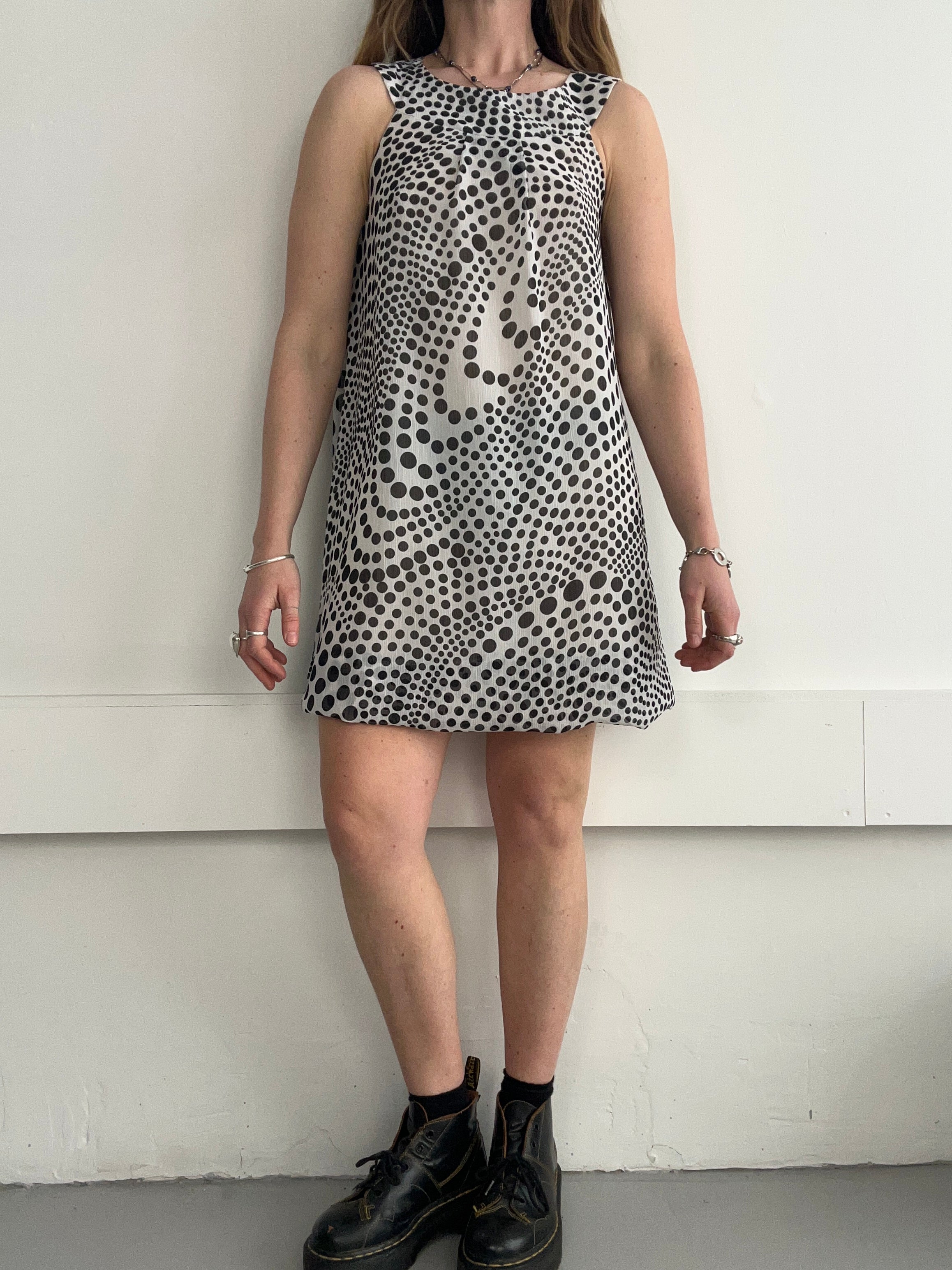 Polkadot Chiffon Mini Dress Size 10