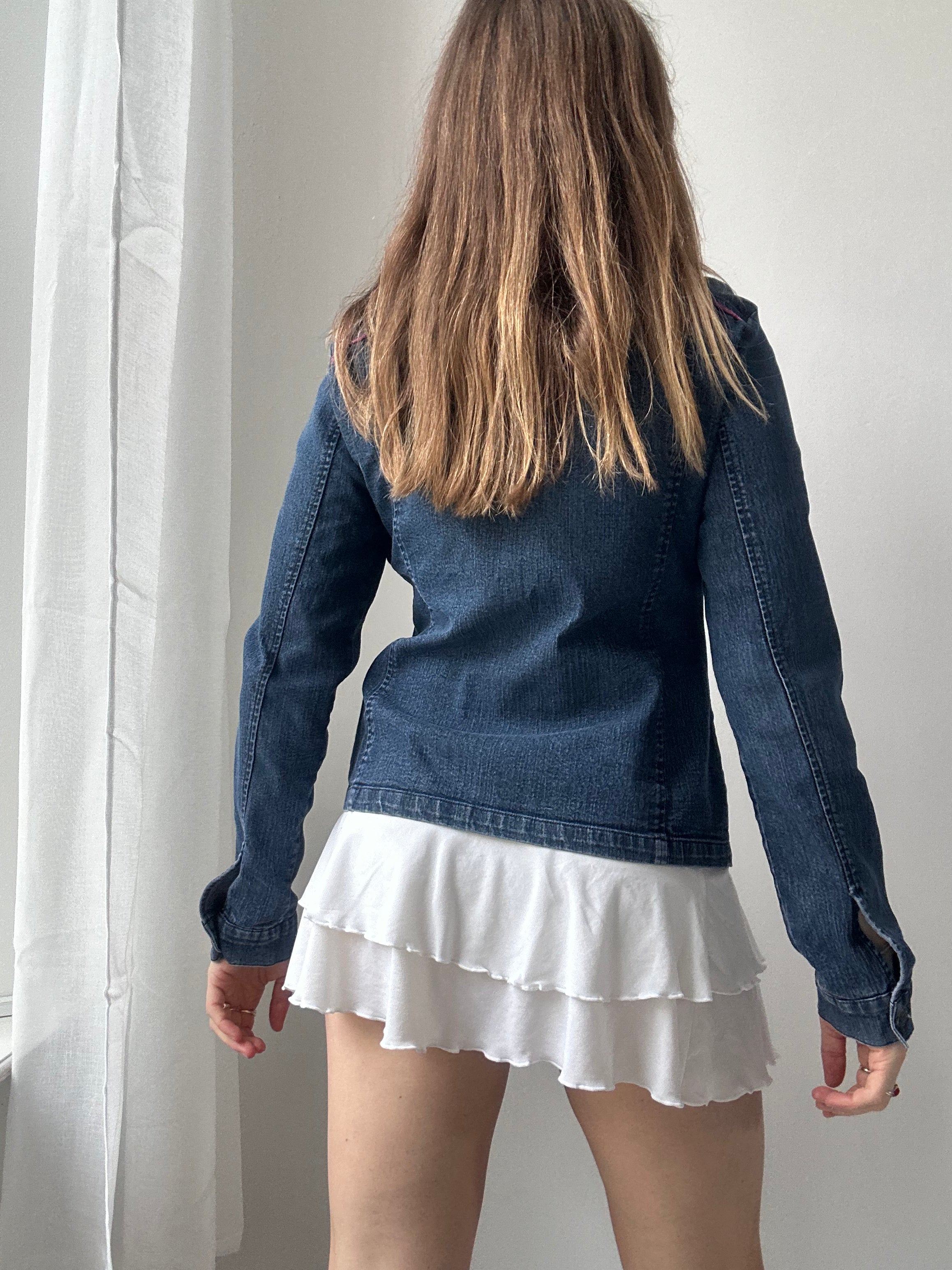 Denim Y2k Racer Jacket Size 10