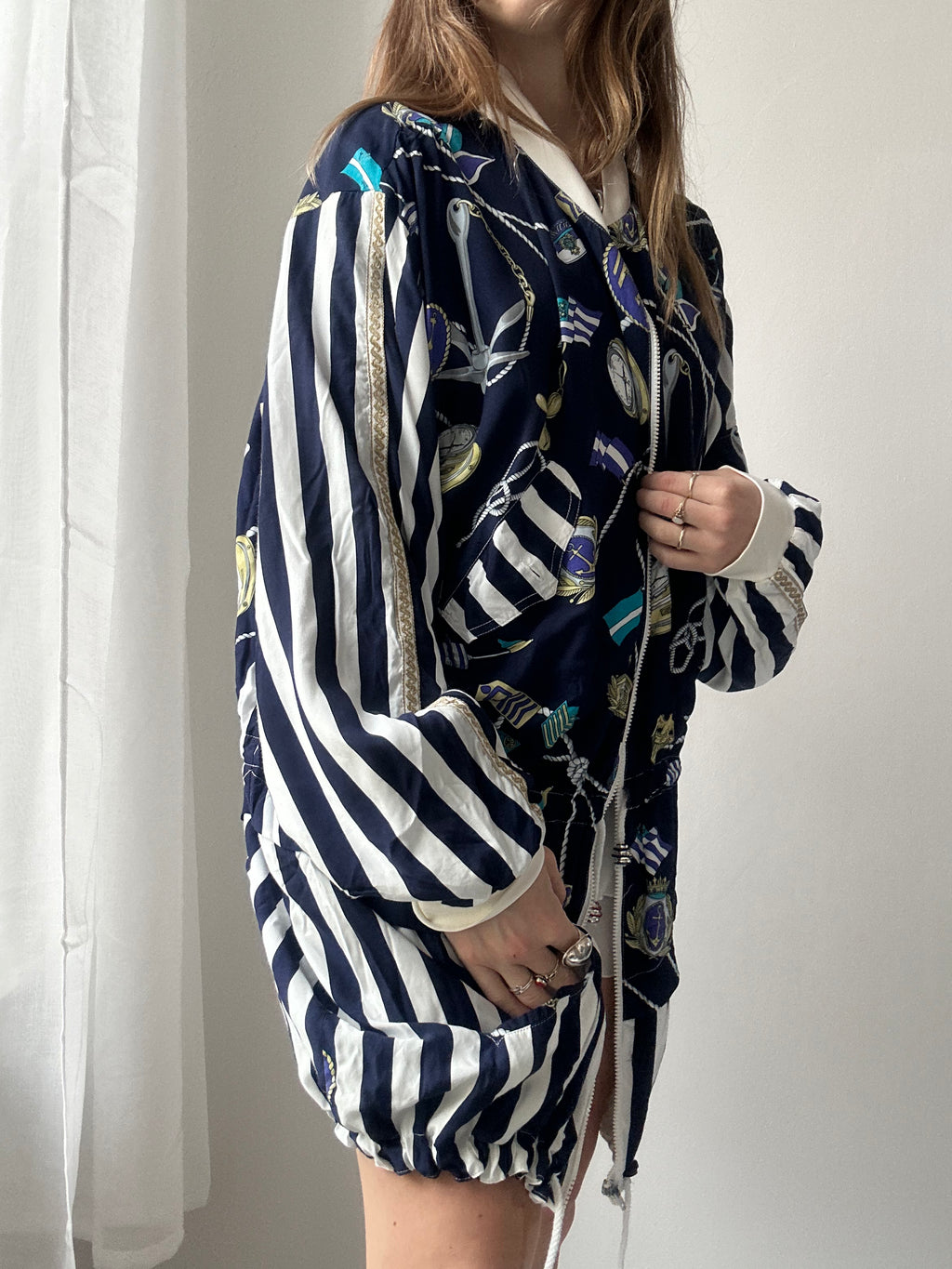 Striped 80's Jacket Size L