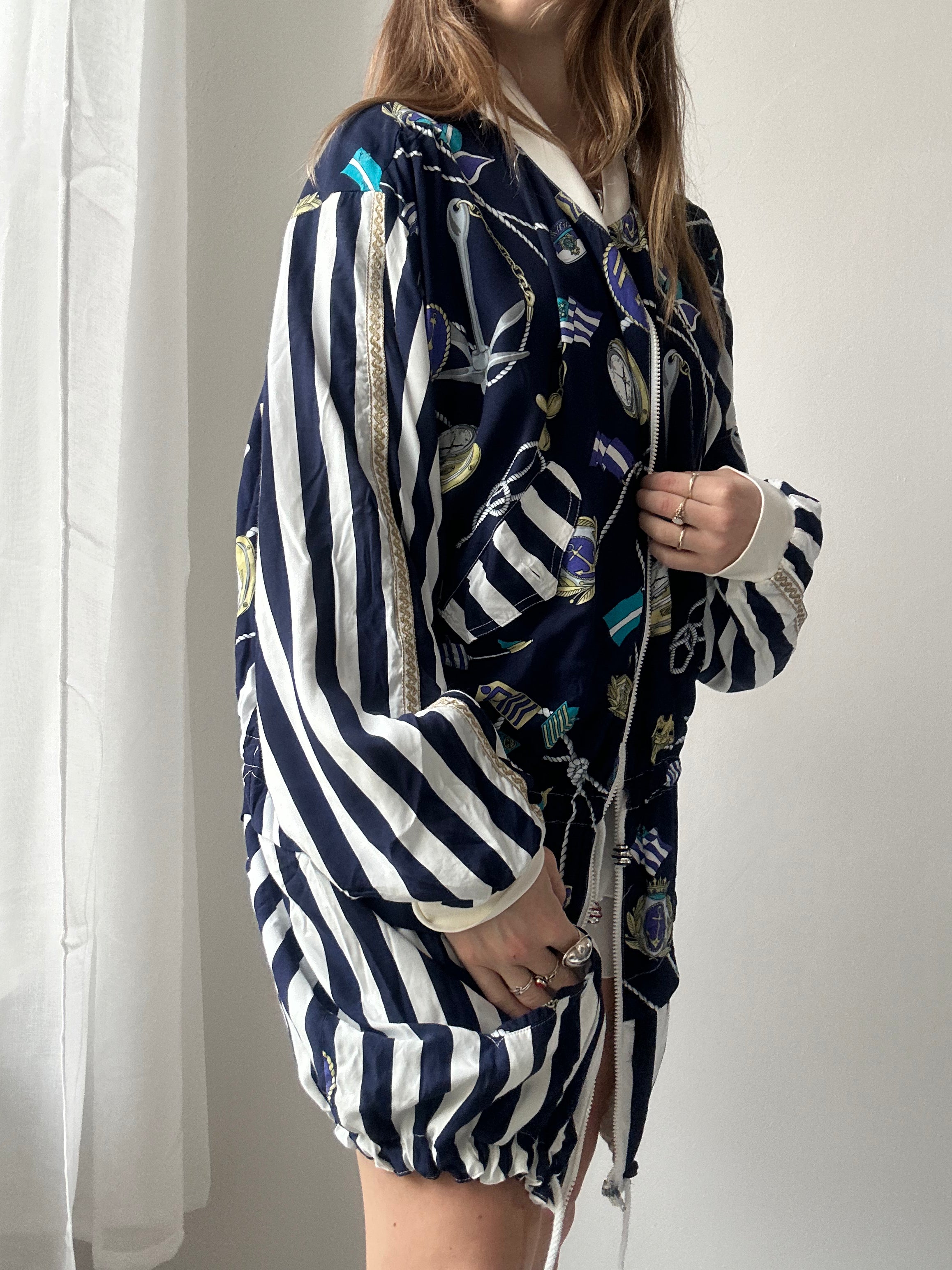 Striped 80's Jacket Size L