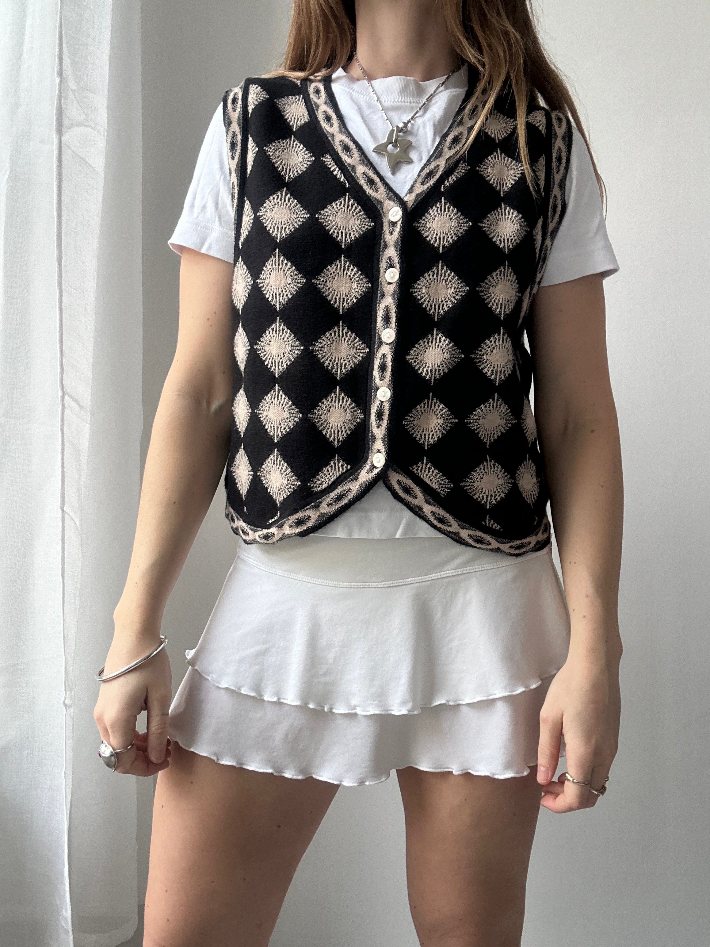 Diamond Print Sweater vest Size 10/12