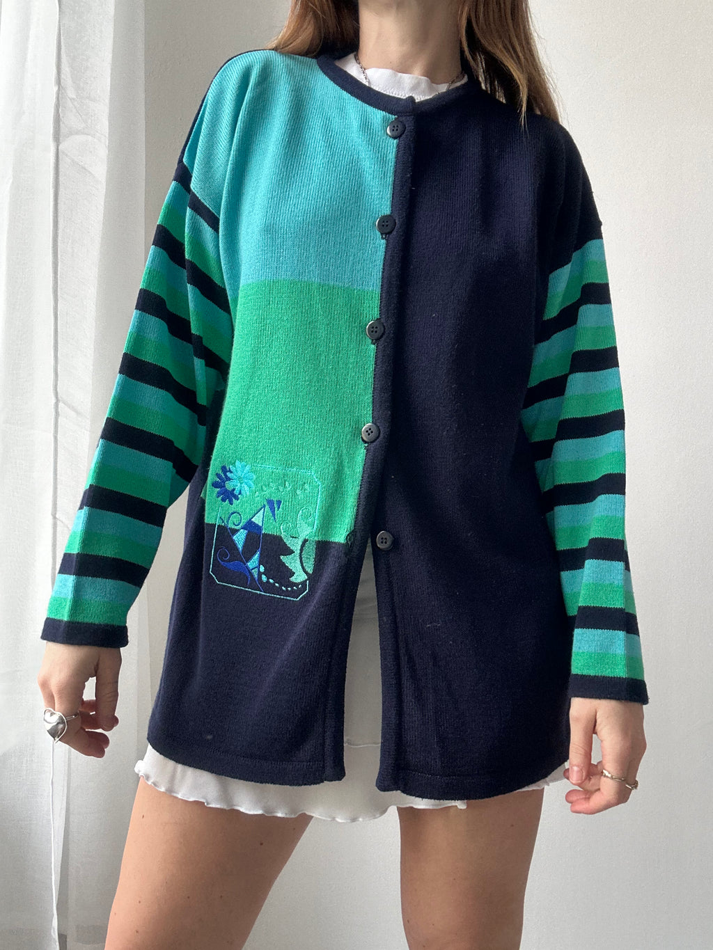 Striped Cardigan 90's Size 12