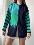 Striped Cardigan 90's Size 12
