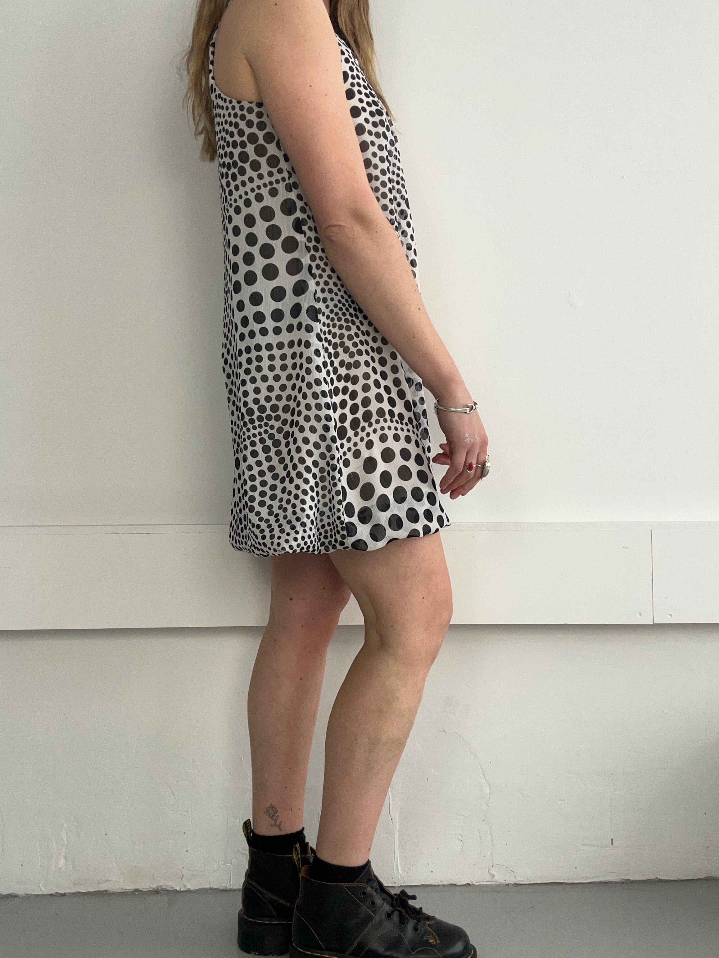 Polkadot Chiffon Mini Dress Size 10