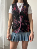 Floral Waistcoat 90's Size 10
