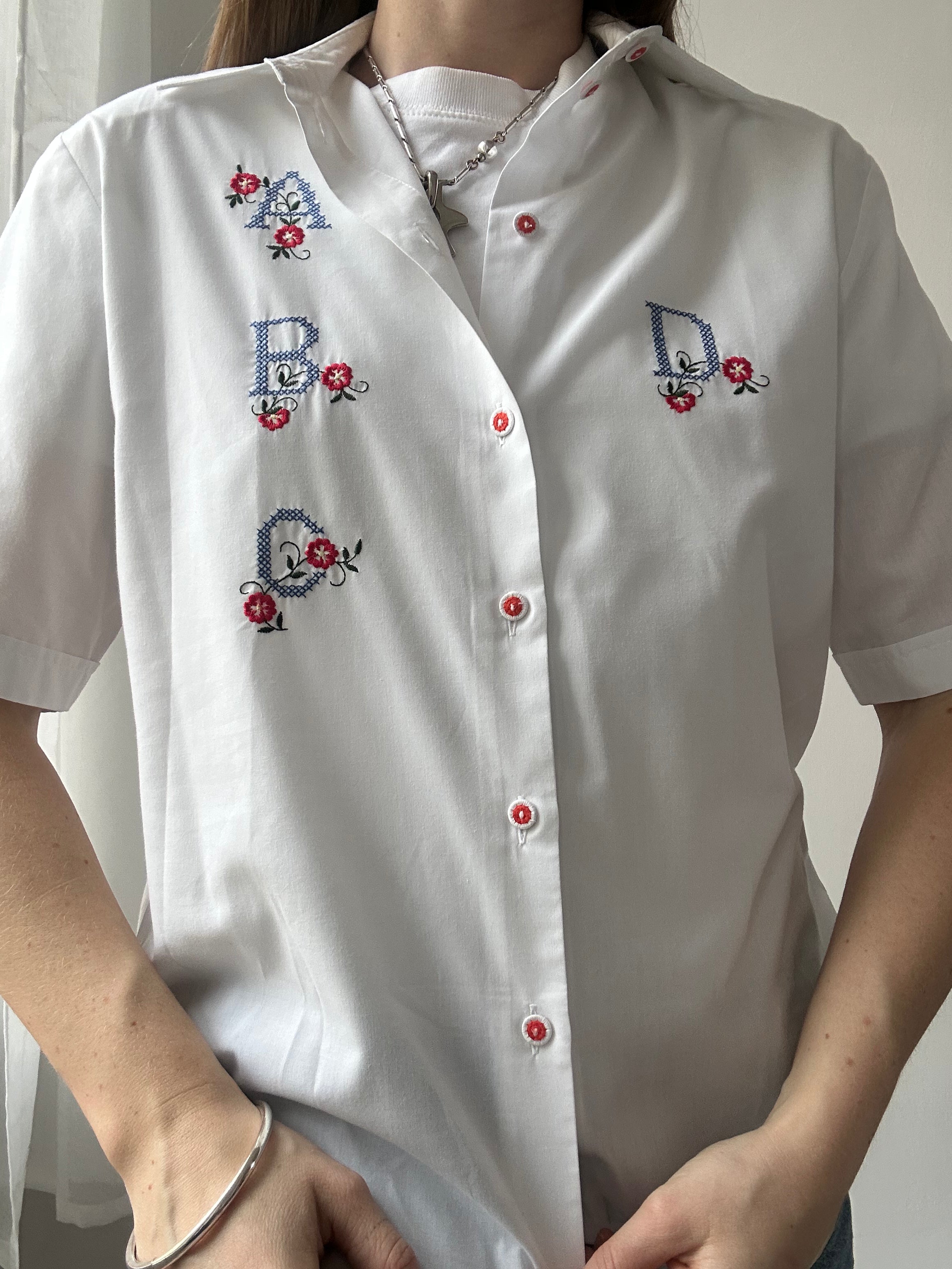 ABCD Embroider Shirt Size 10