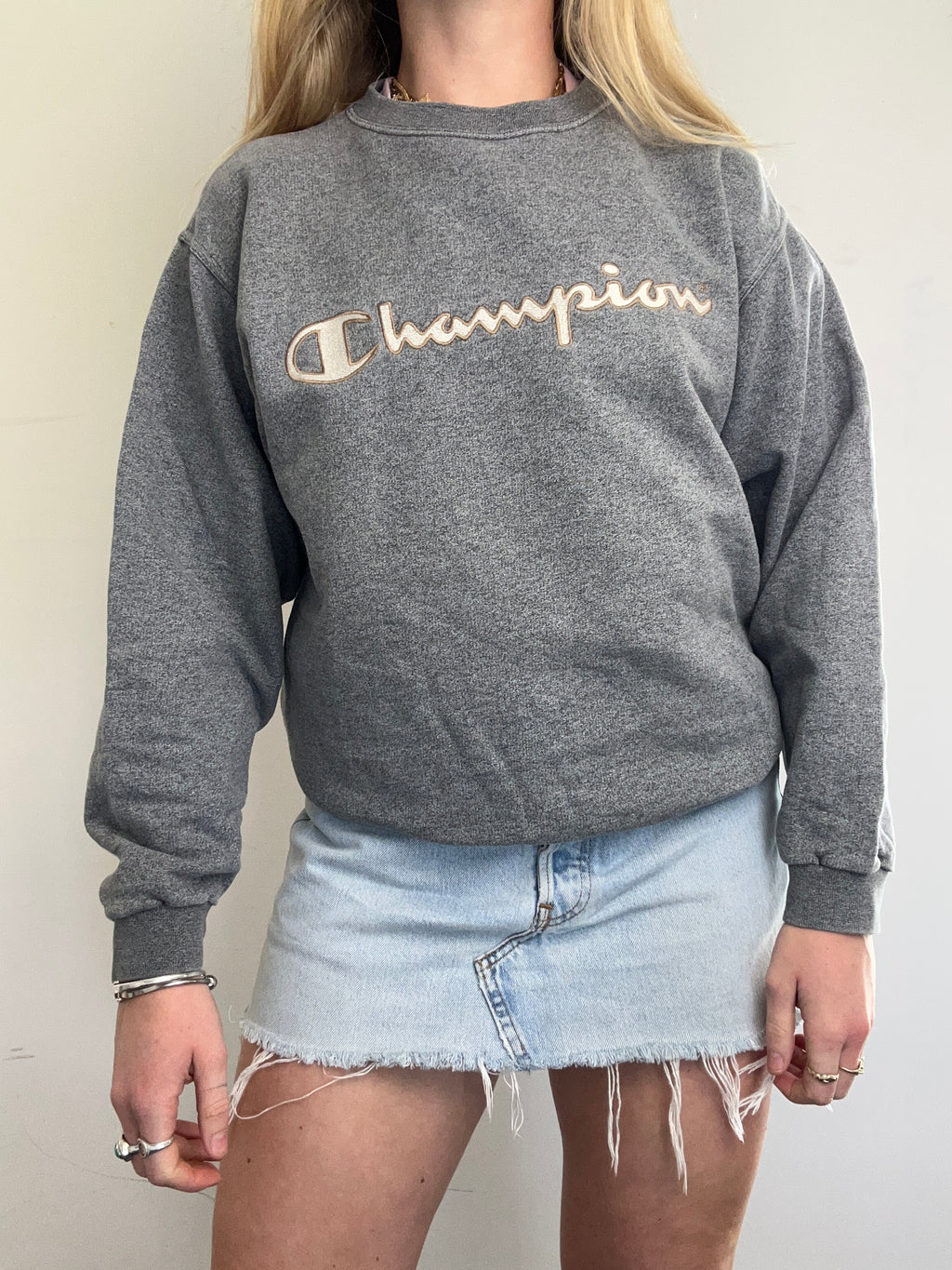 Champion Grey Sweater Size S