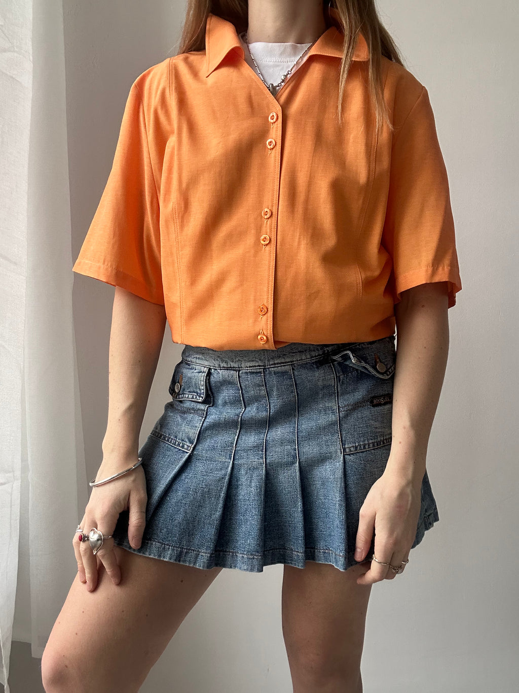 Orange 80's Shirt Size 14