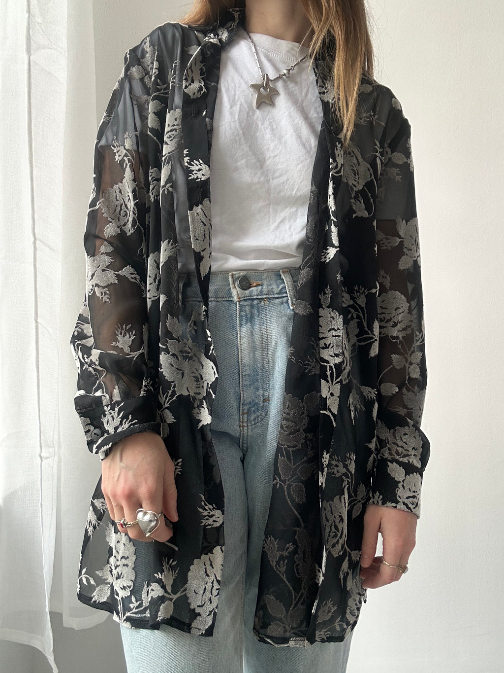 Balck Sheer Shirt Size L