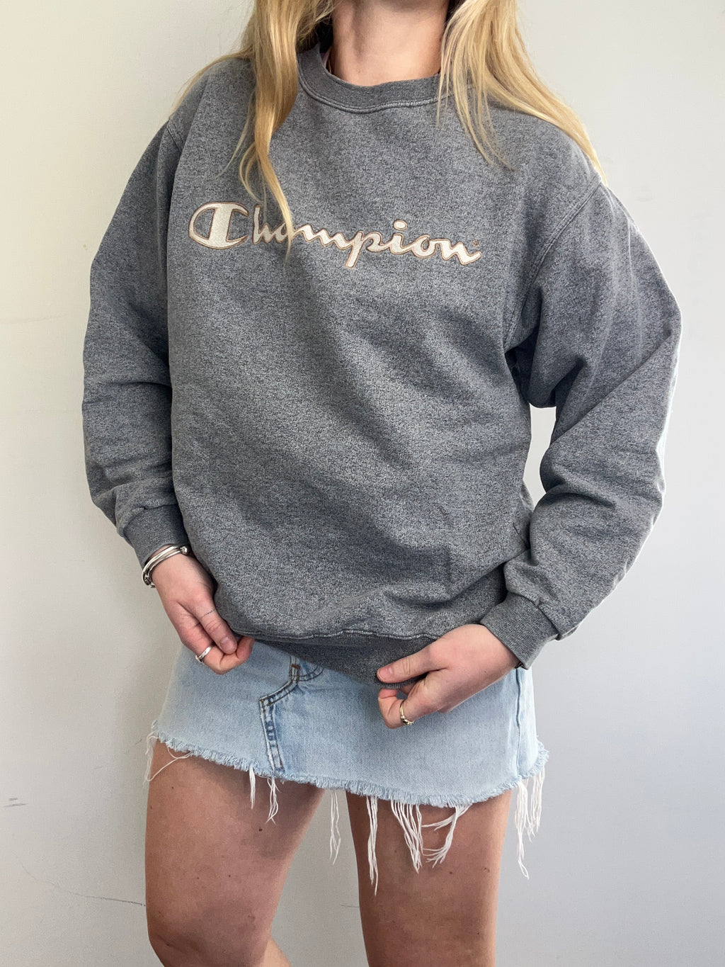 Champion Grey Sweater Size S