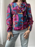 80's Puff Sleeve Shirt Size 12