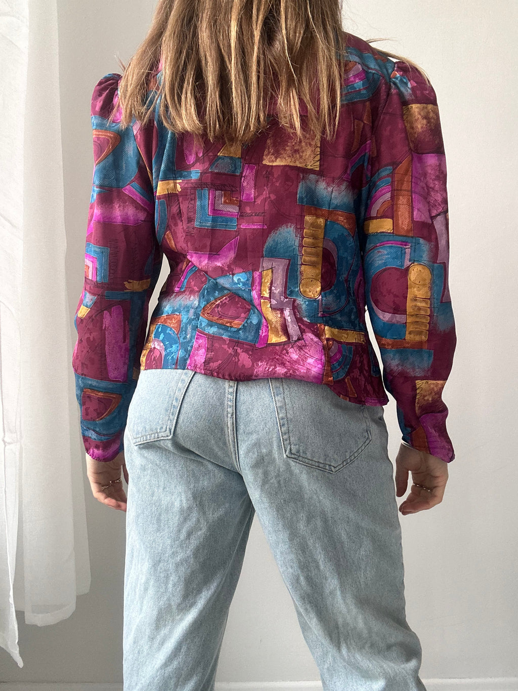80's Puff Sleeve Shirt Size 12