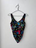 Blck Flroal Swimsuit Size 10