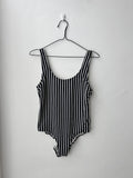 Black And White Striped Swimsuit Size 14