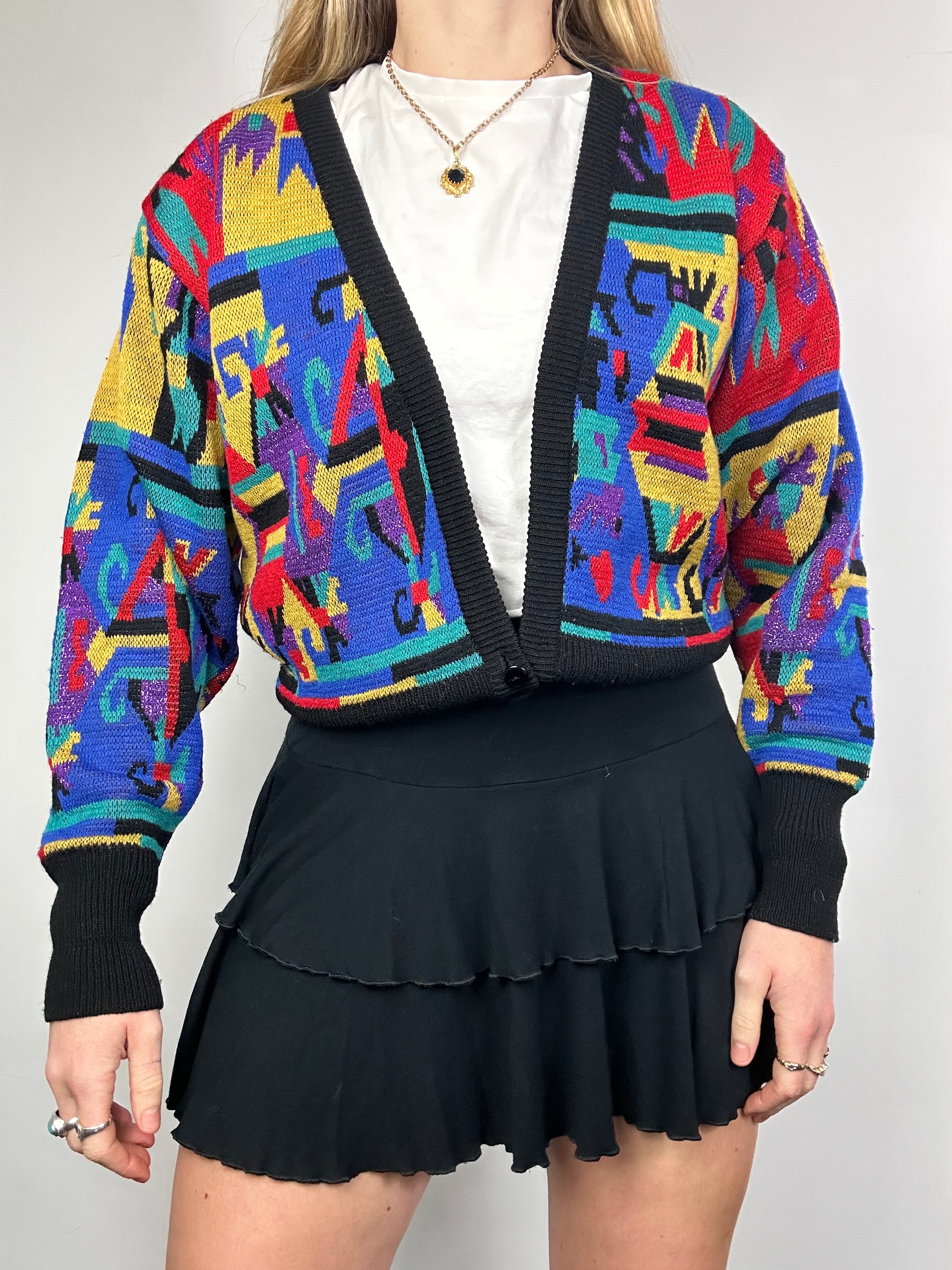 V neck 80's Cardi Size 10