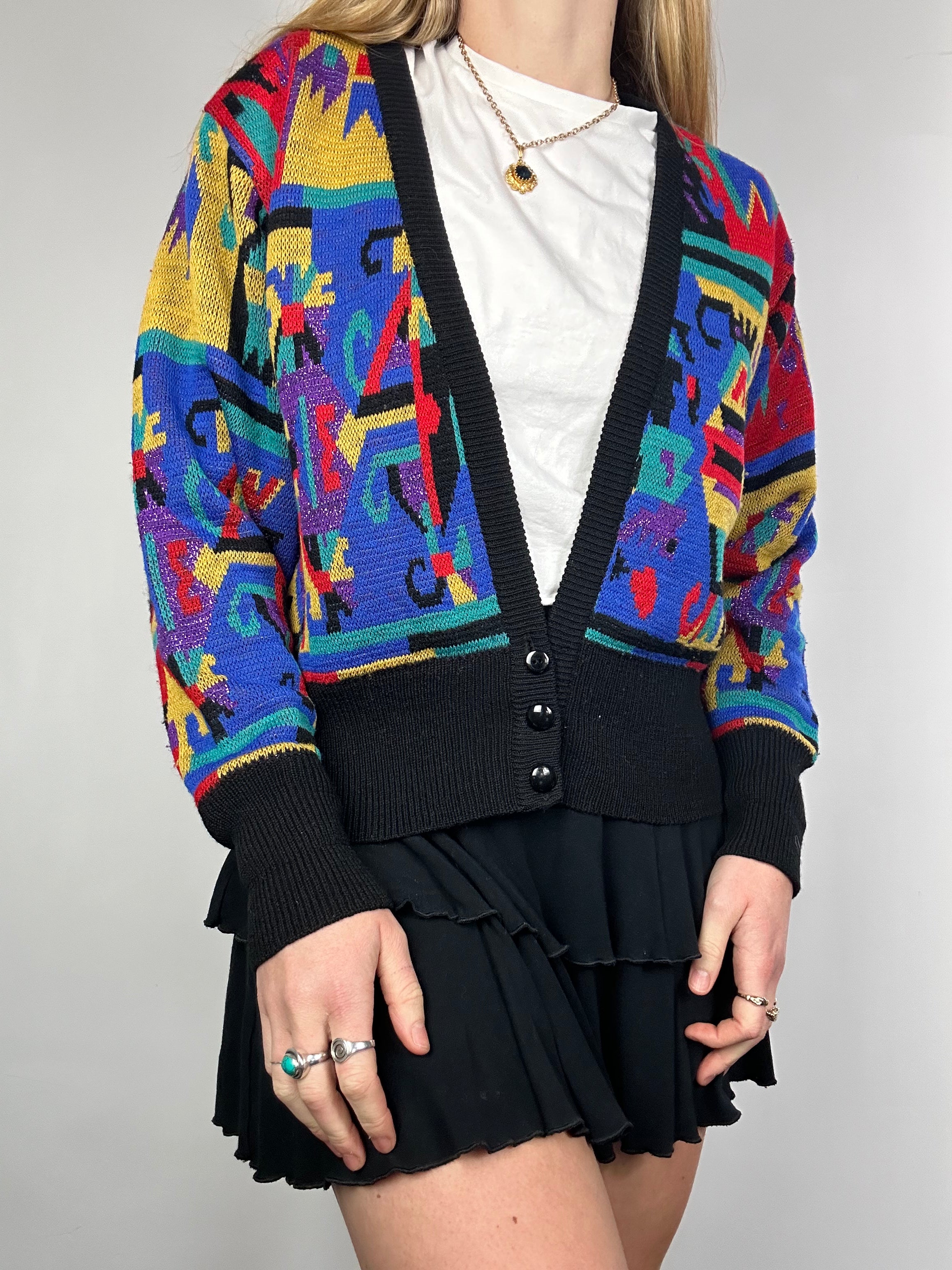 V neck 80's Cardi Size 10