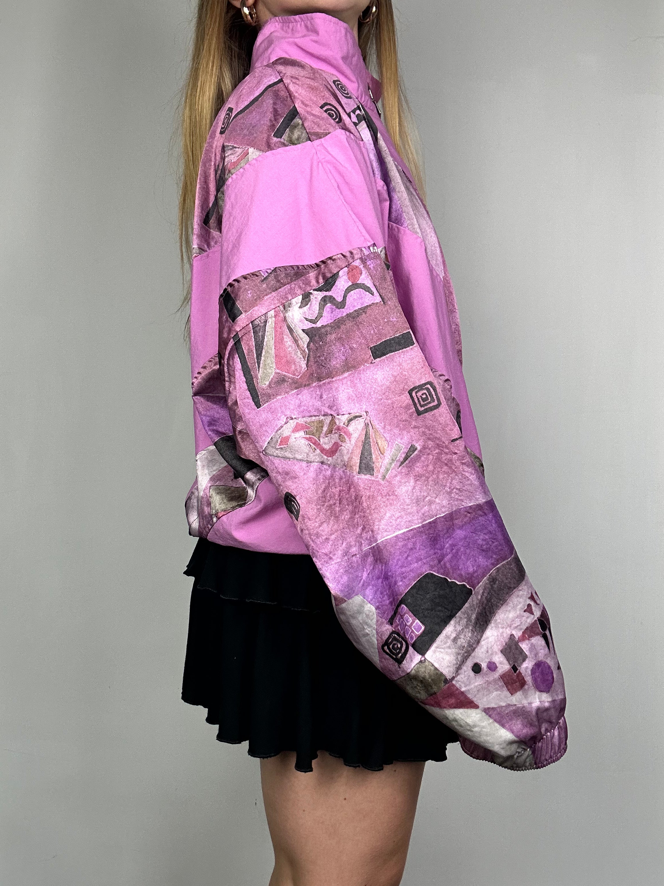 Pruple Swirl Shell Jacket 80's Size L