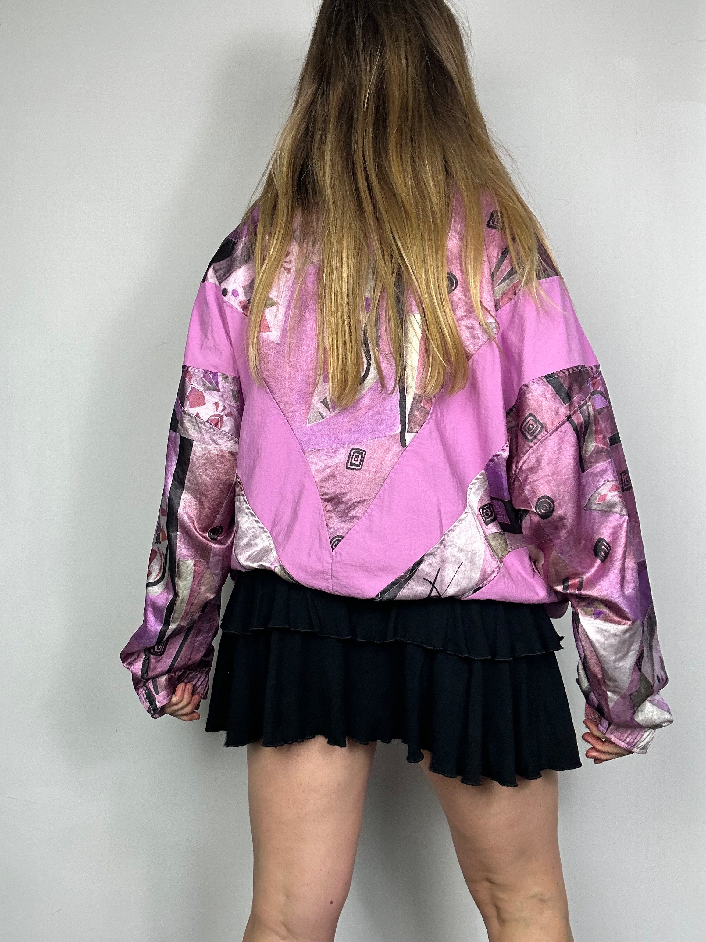 Pruple Swirl Shell Jacket 80's Size L