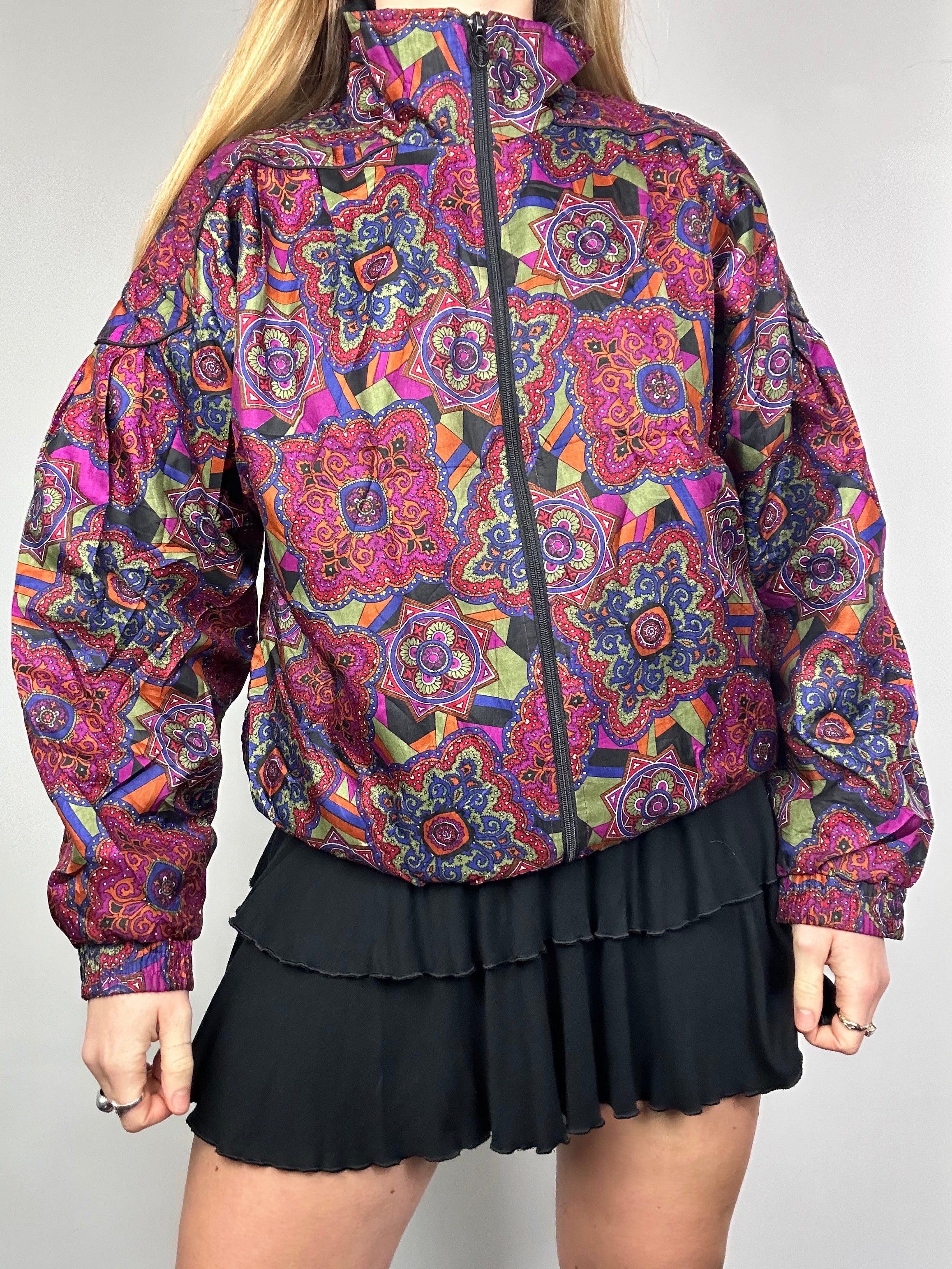 Floral bomber Jacket Size 10