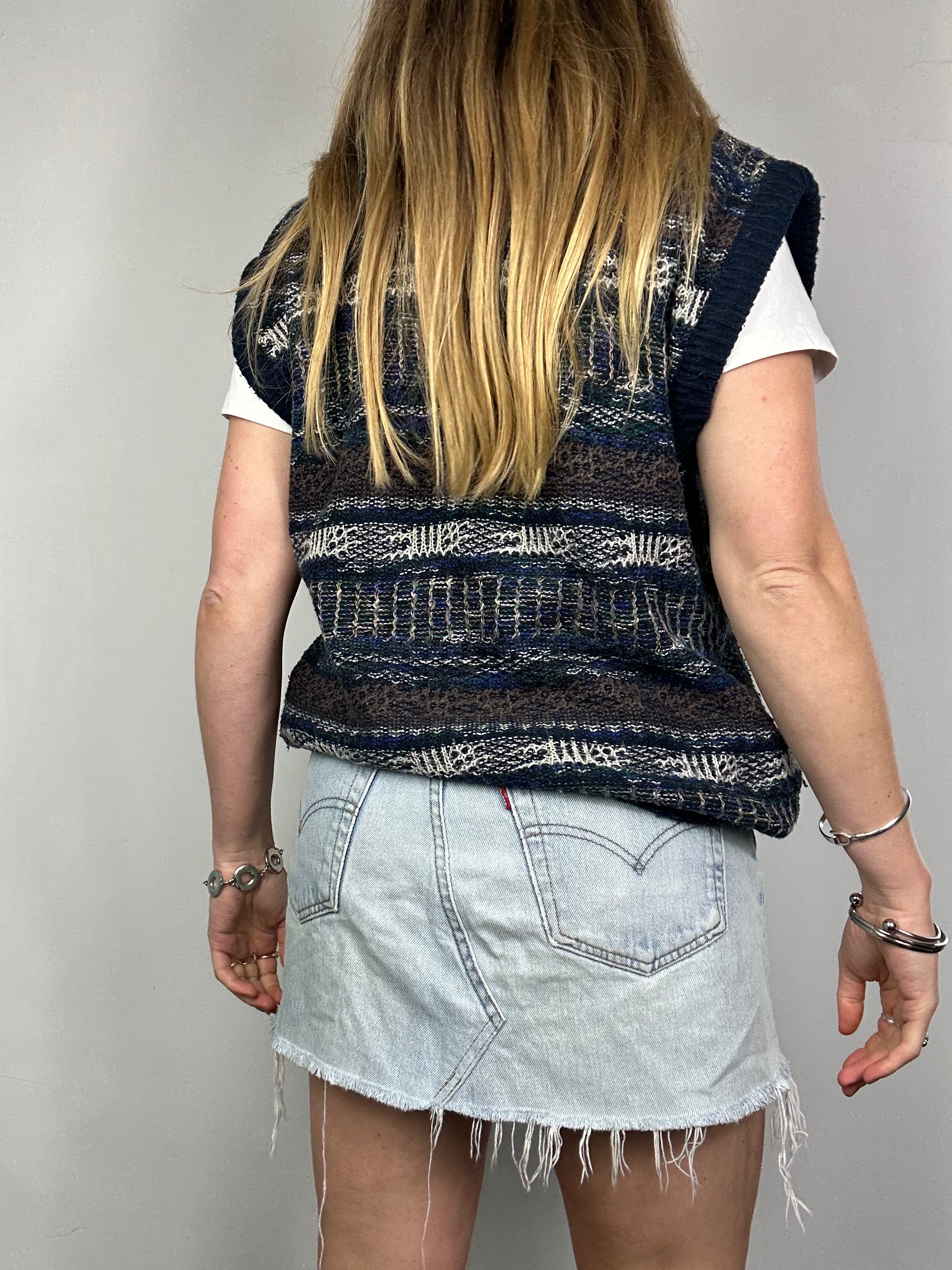 Navy 80's Knit Sweater Size 12