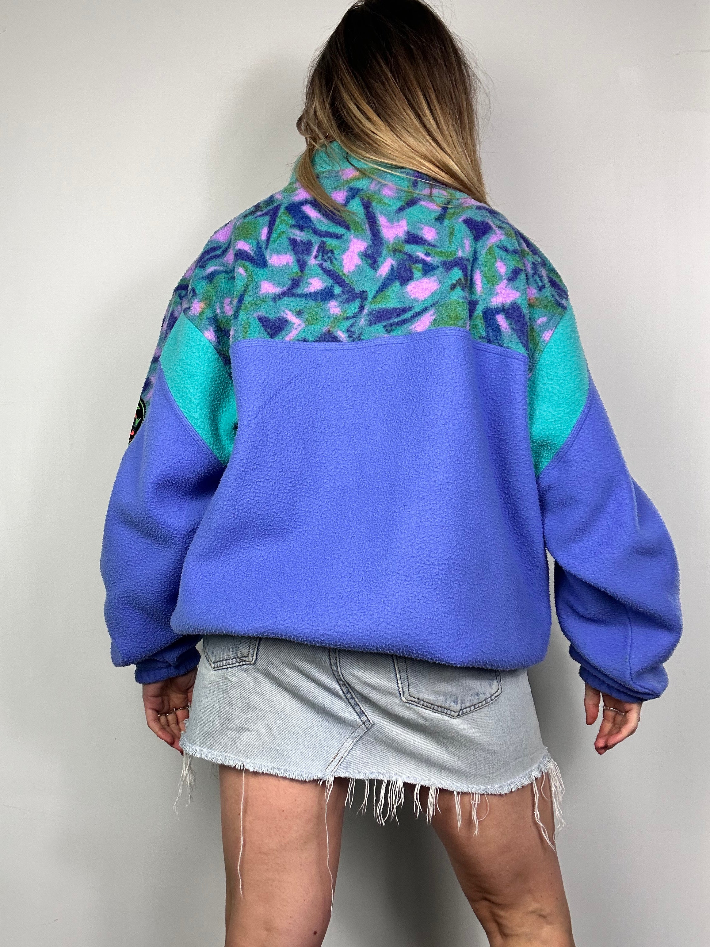 Lilac 80's Fleece Sweater Size M