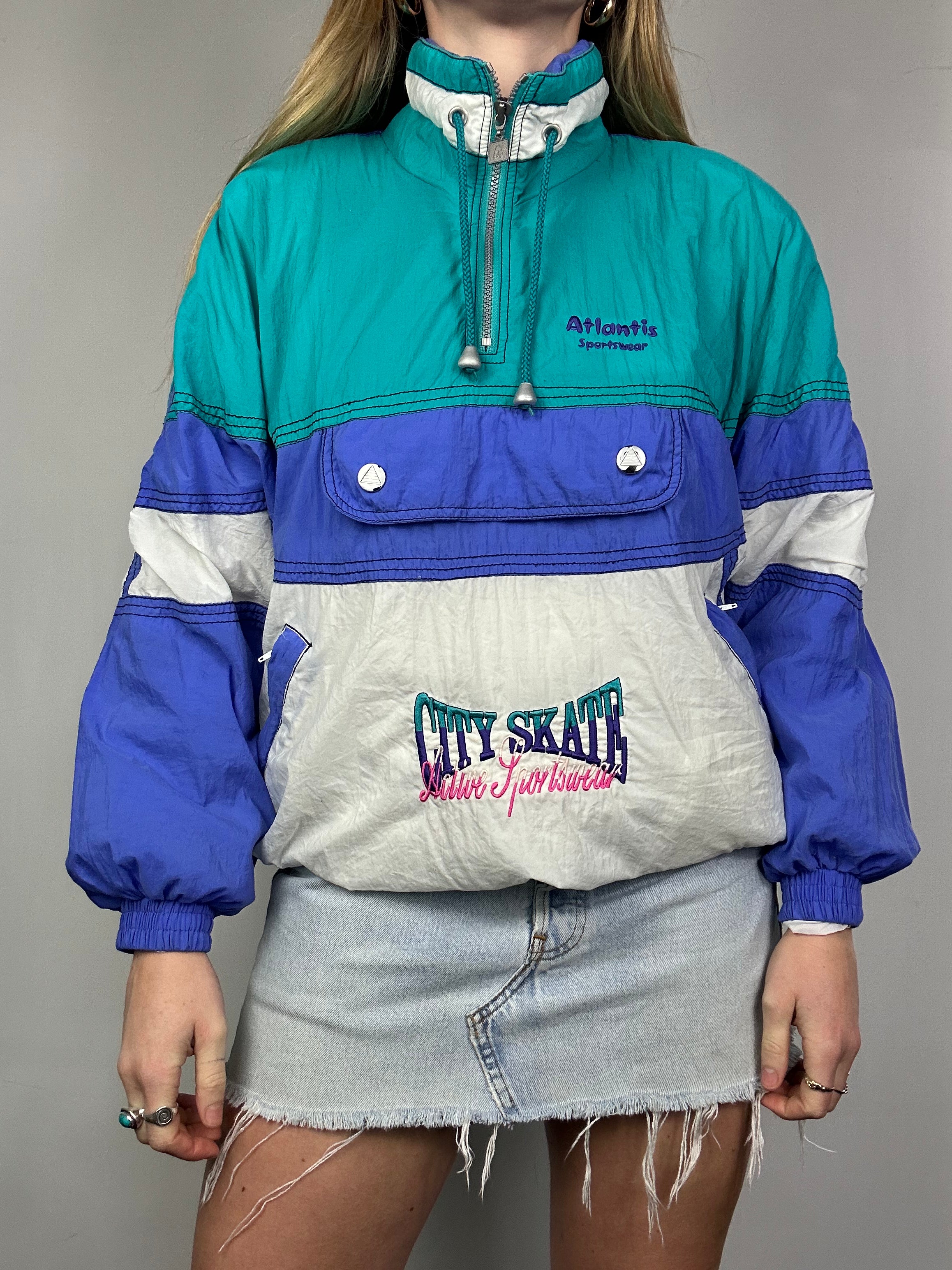 Half Zip Track jacket 80's Size 12