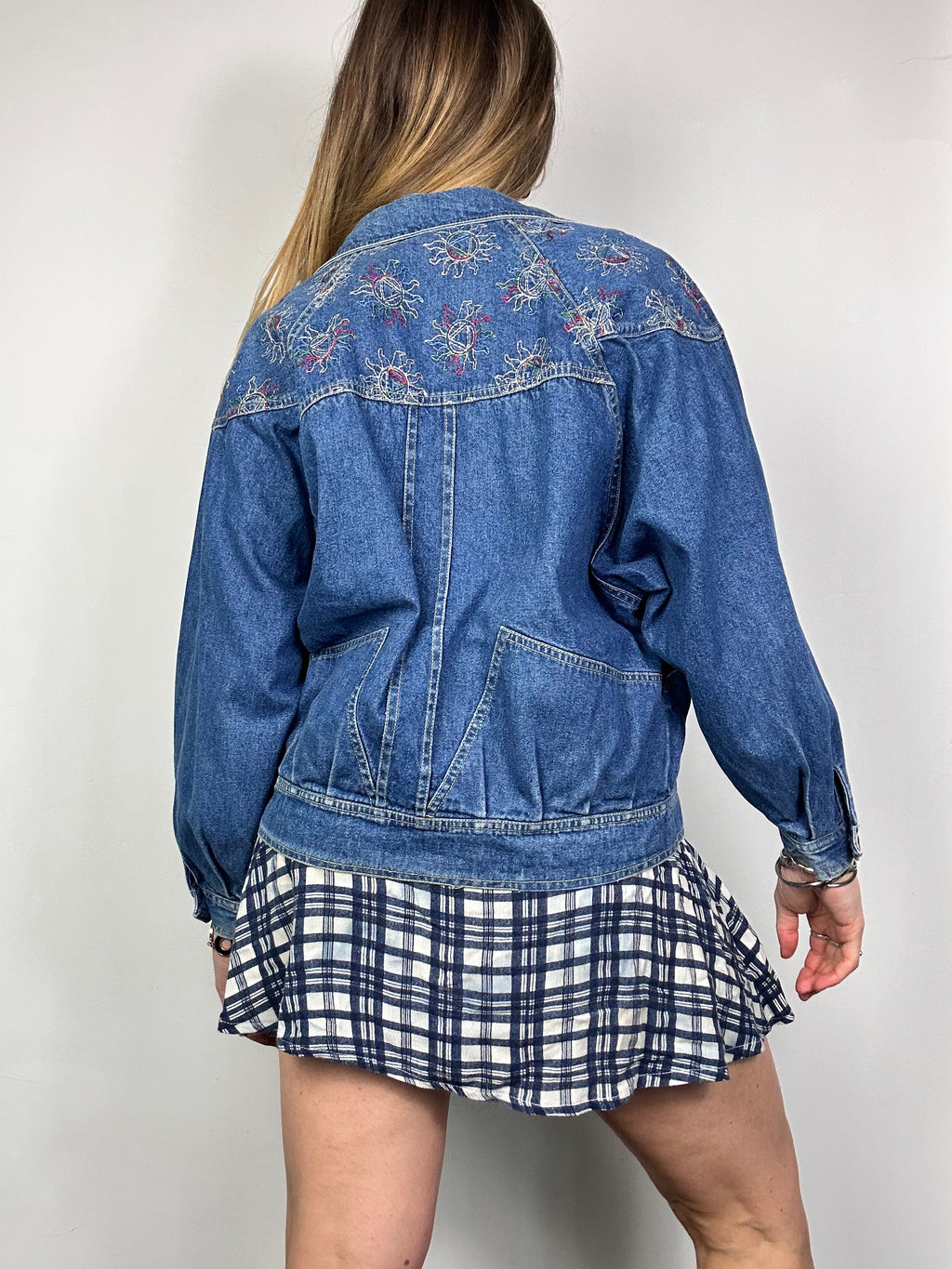Sun embroidered Denim jacket Size S