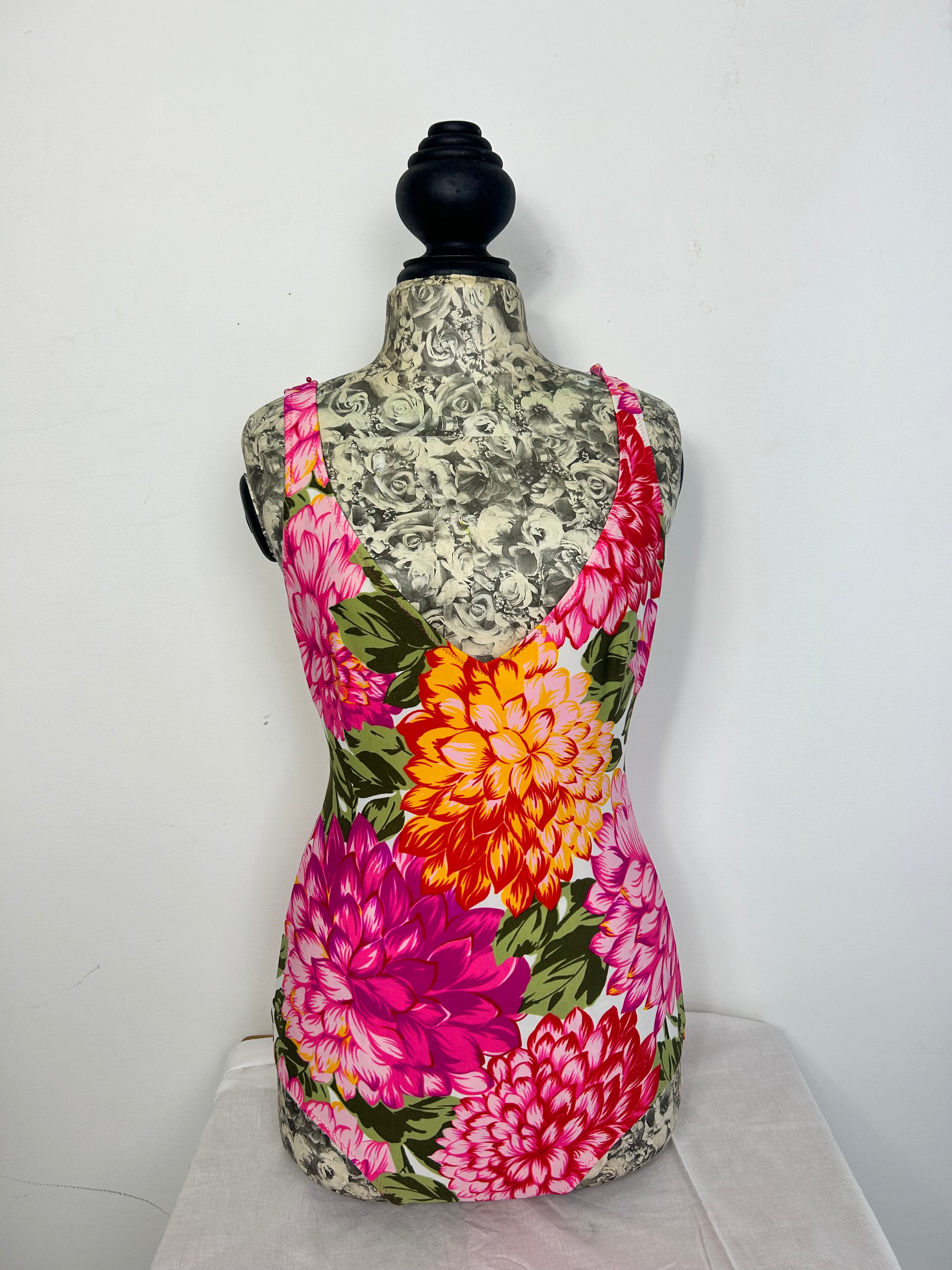 Pink Floral Swimsuit Size 12