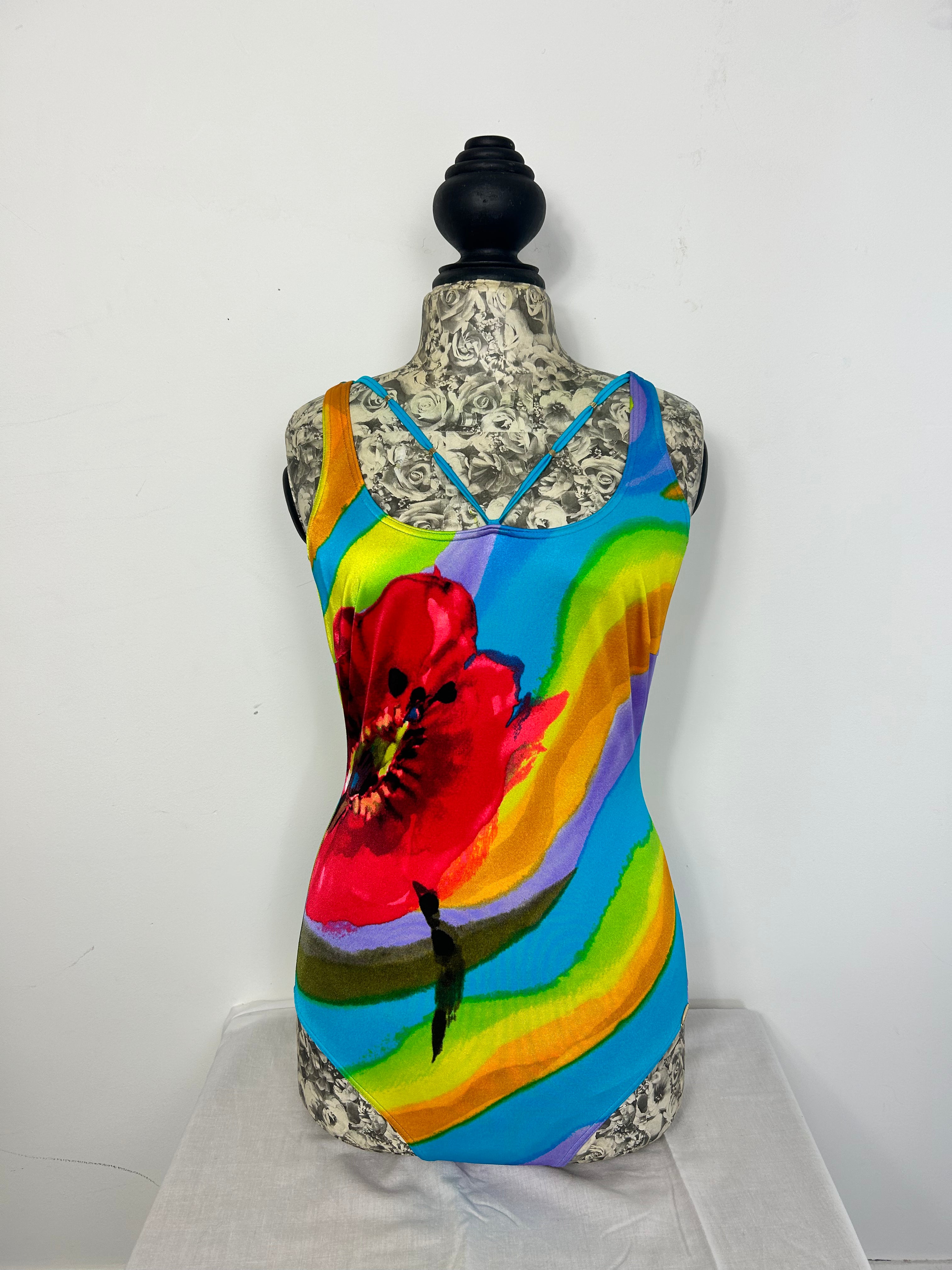 Flroal 80's Swimsuit Size 12/14