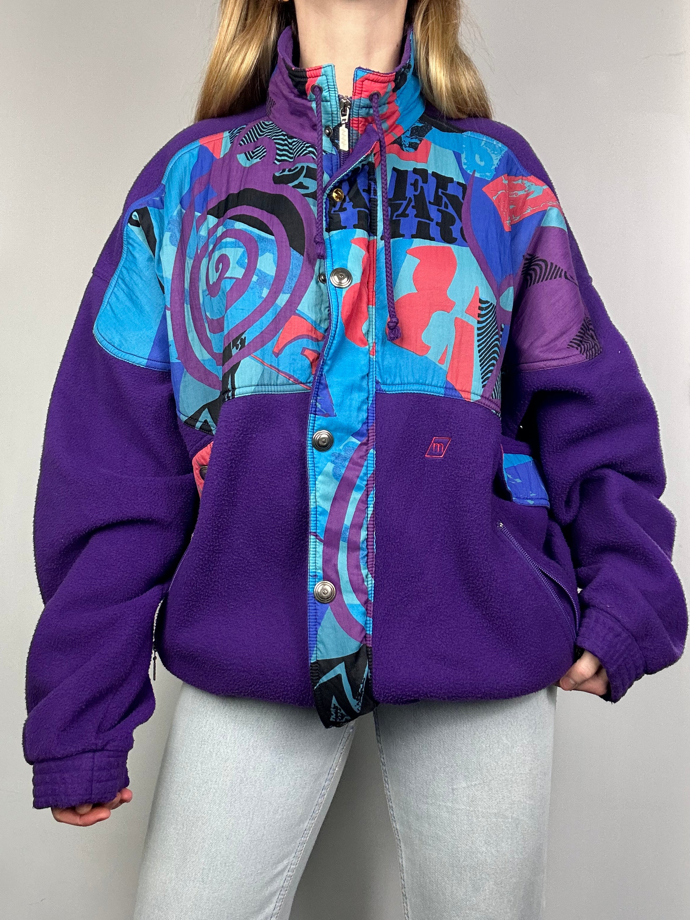 Swirl 80's Fleece Jacket Size m