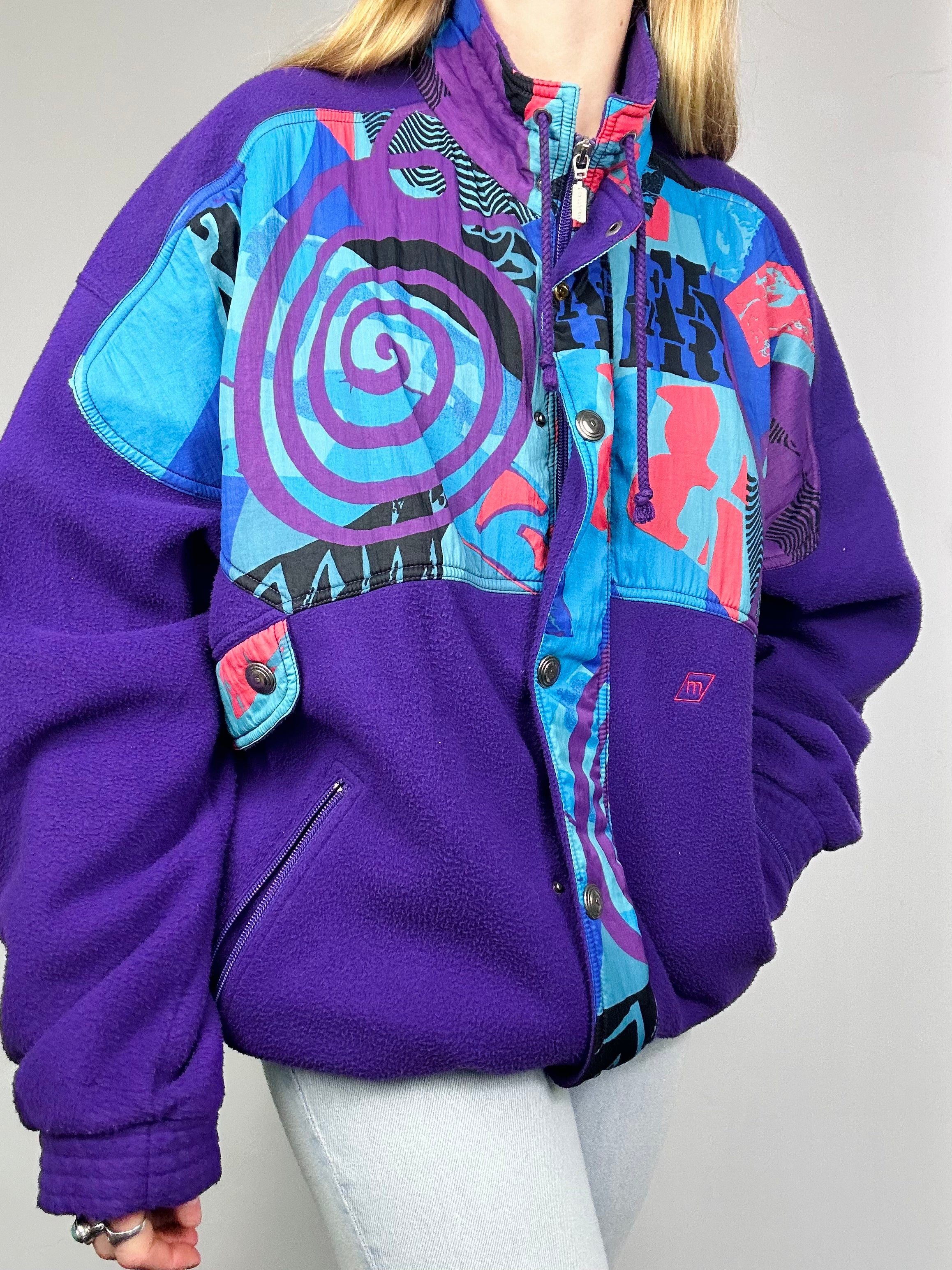 Swirl 80's Fleece Jacket Size m