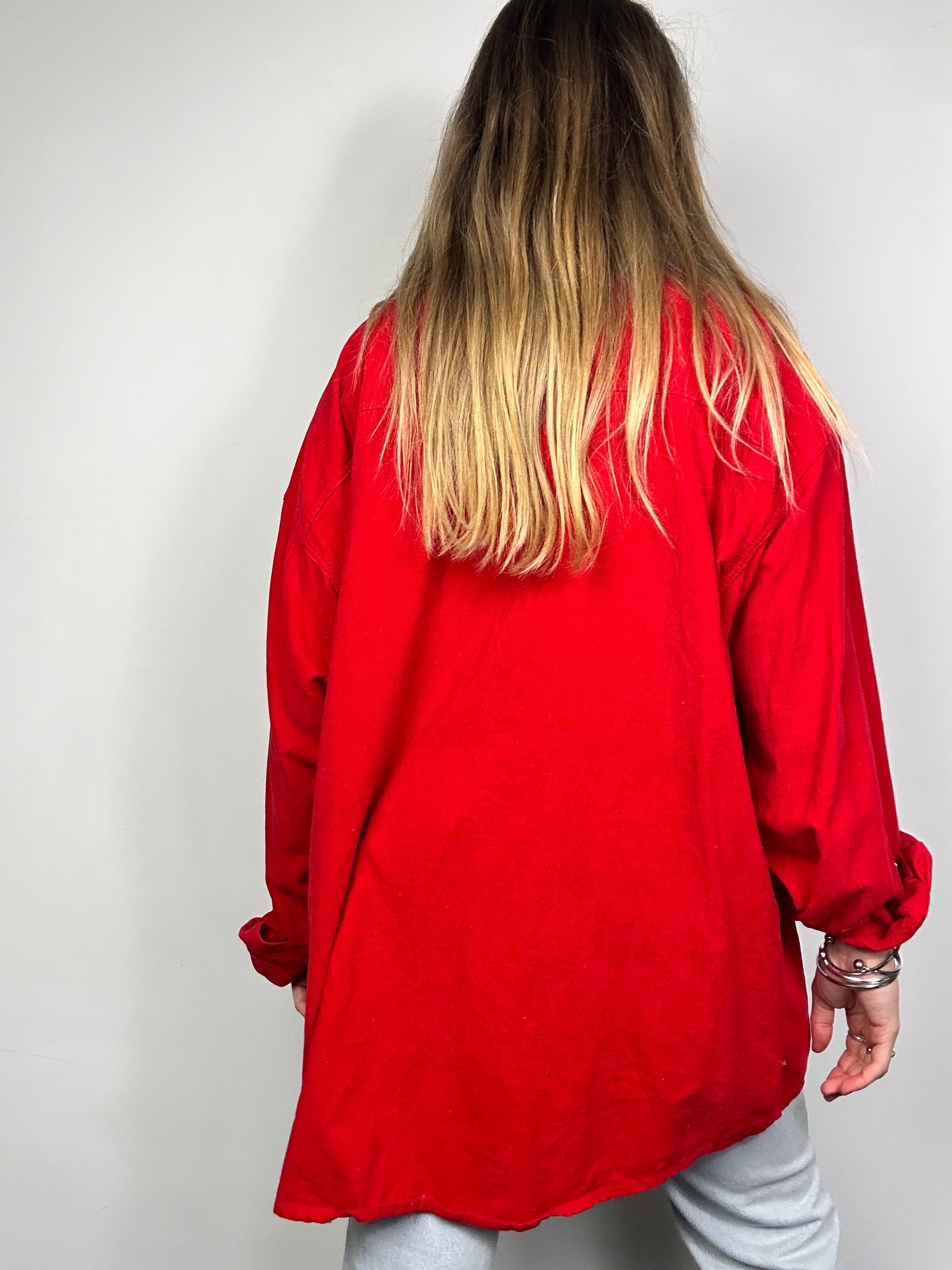 90's Red Corduroy Shirt Size XL