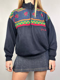 Half Zip Navy 80's Sweater Size 10