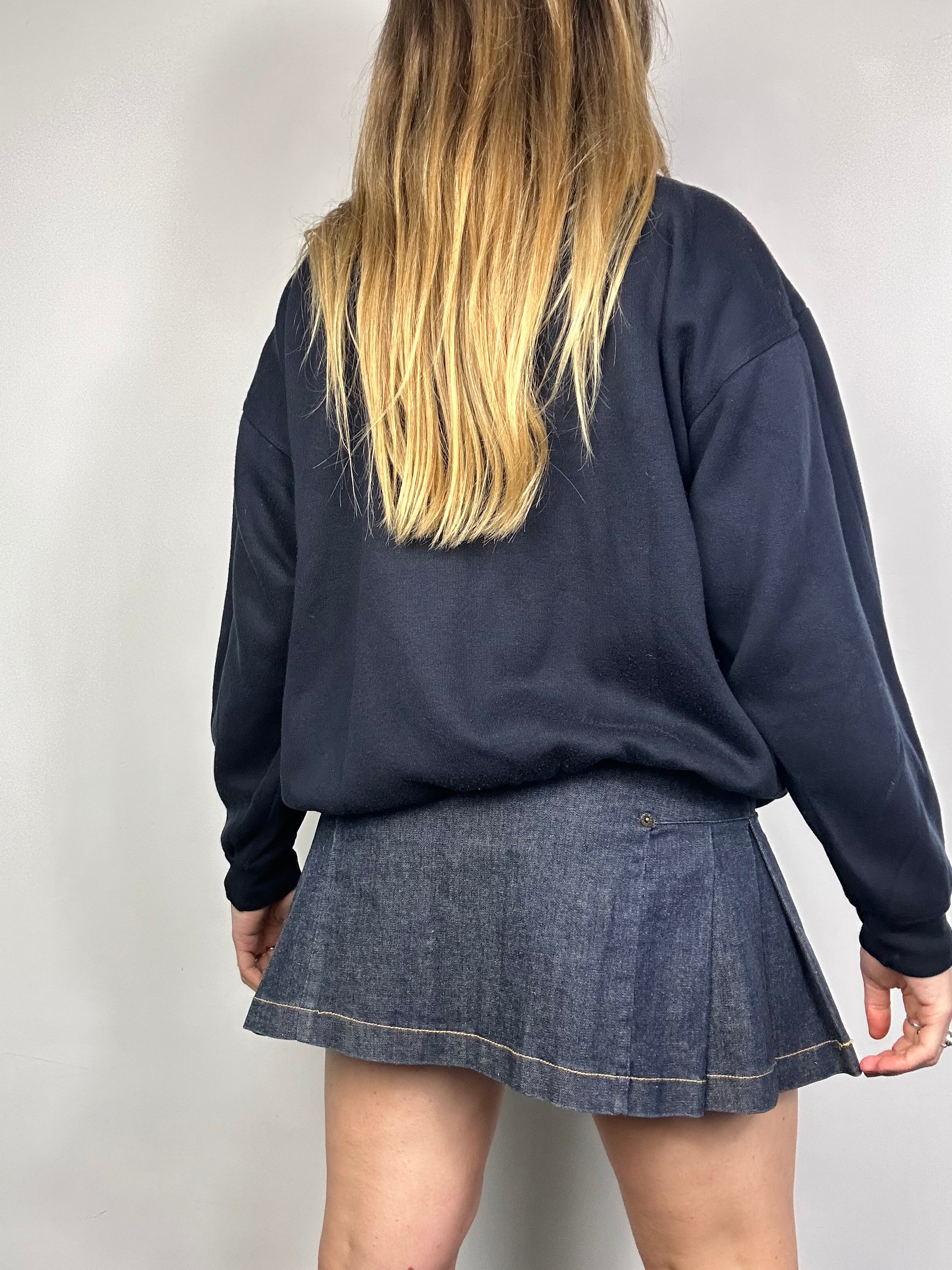 Half Zip Navy 80's Sweater Size 10