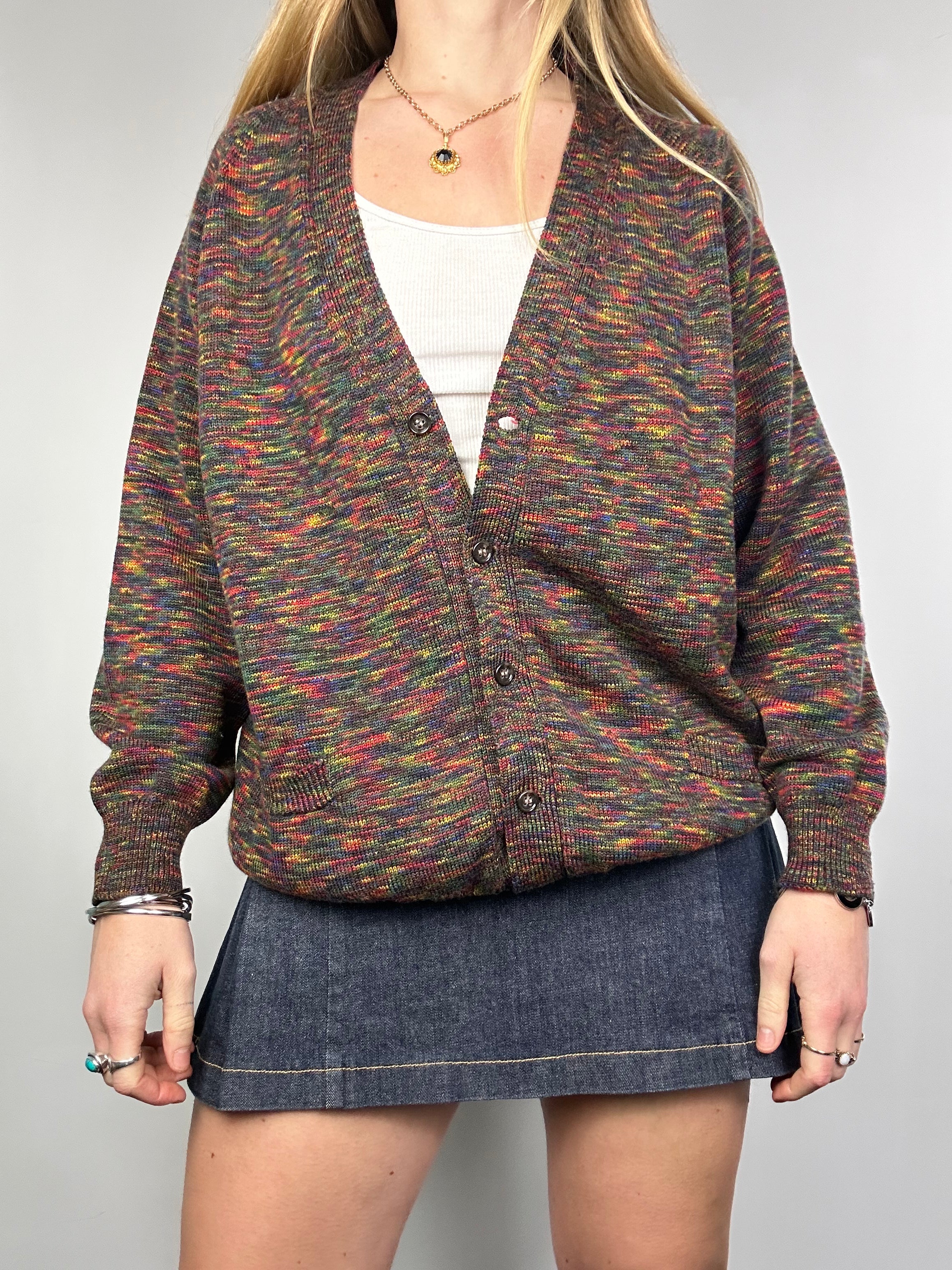 Brown 90's Cardigan Size S/M