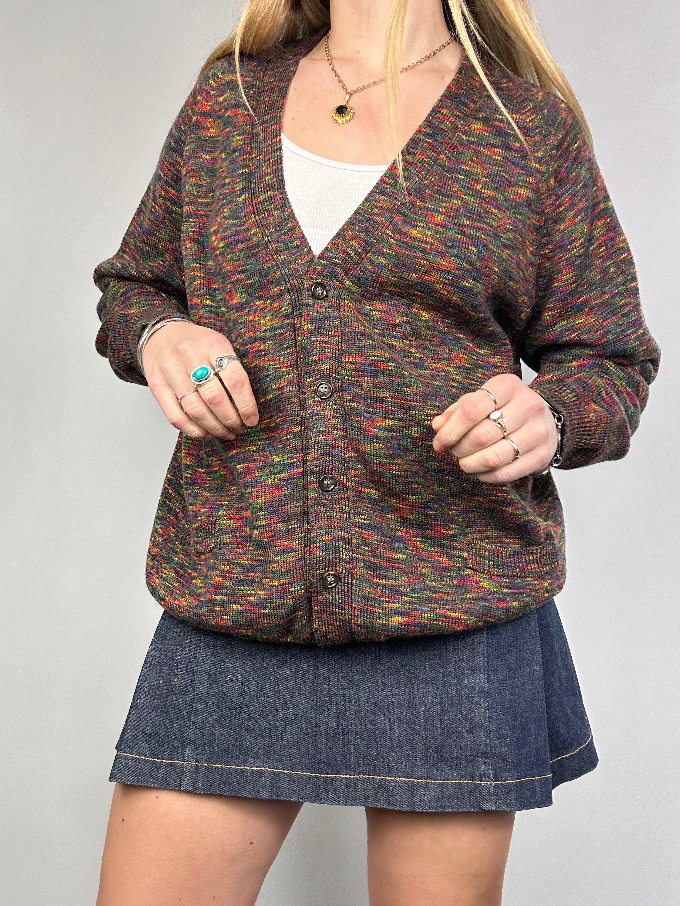 Brown 90's Cardigan Size S/M