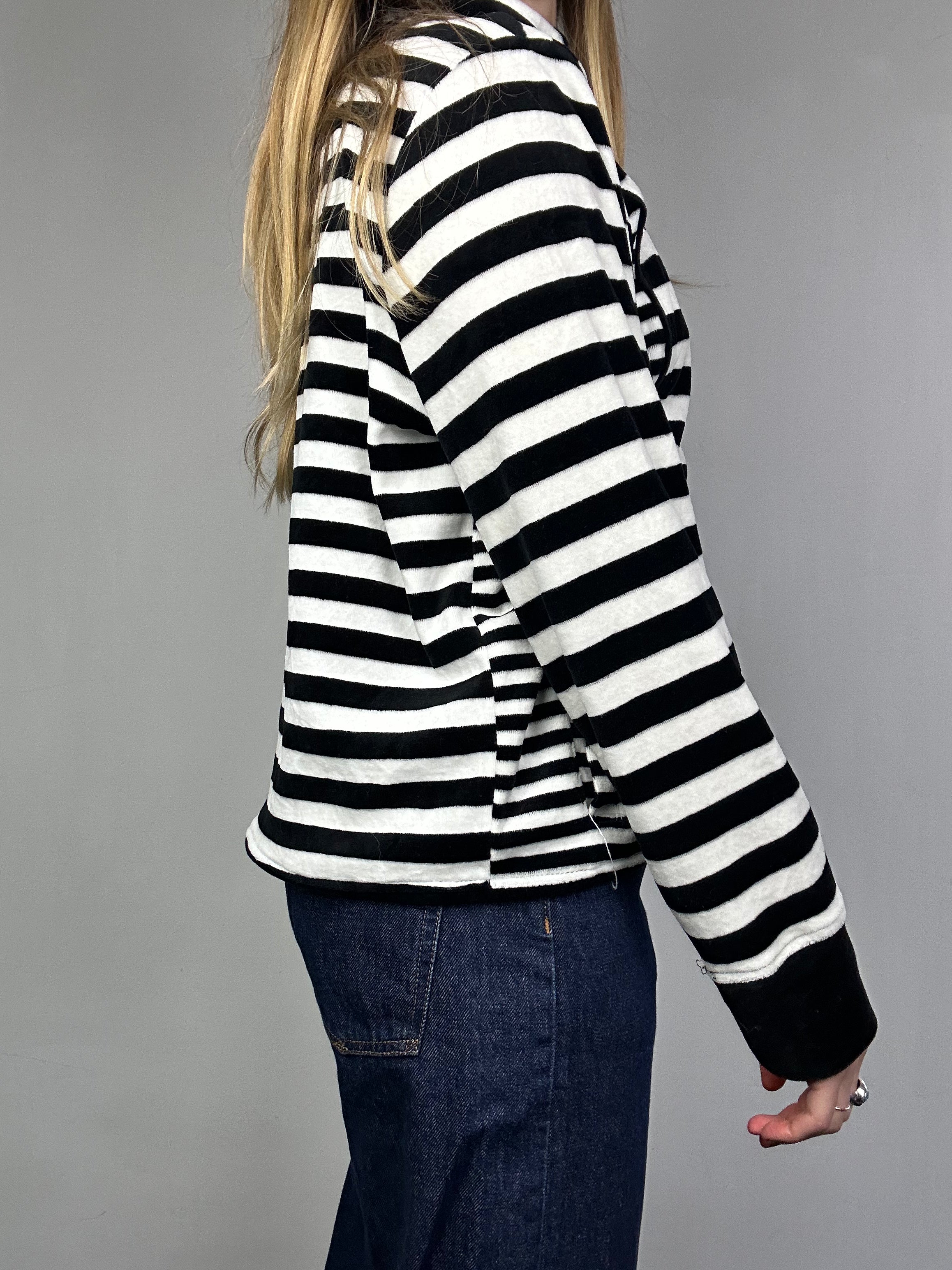 Stripe Velour Track JAcket Size 10