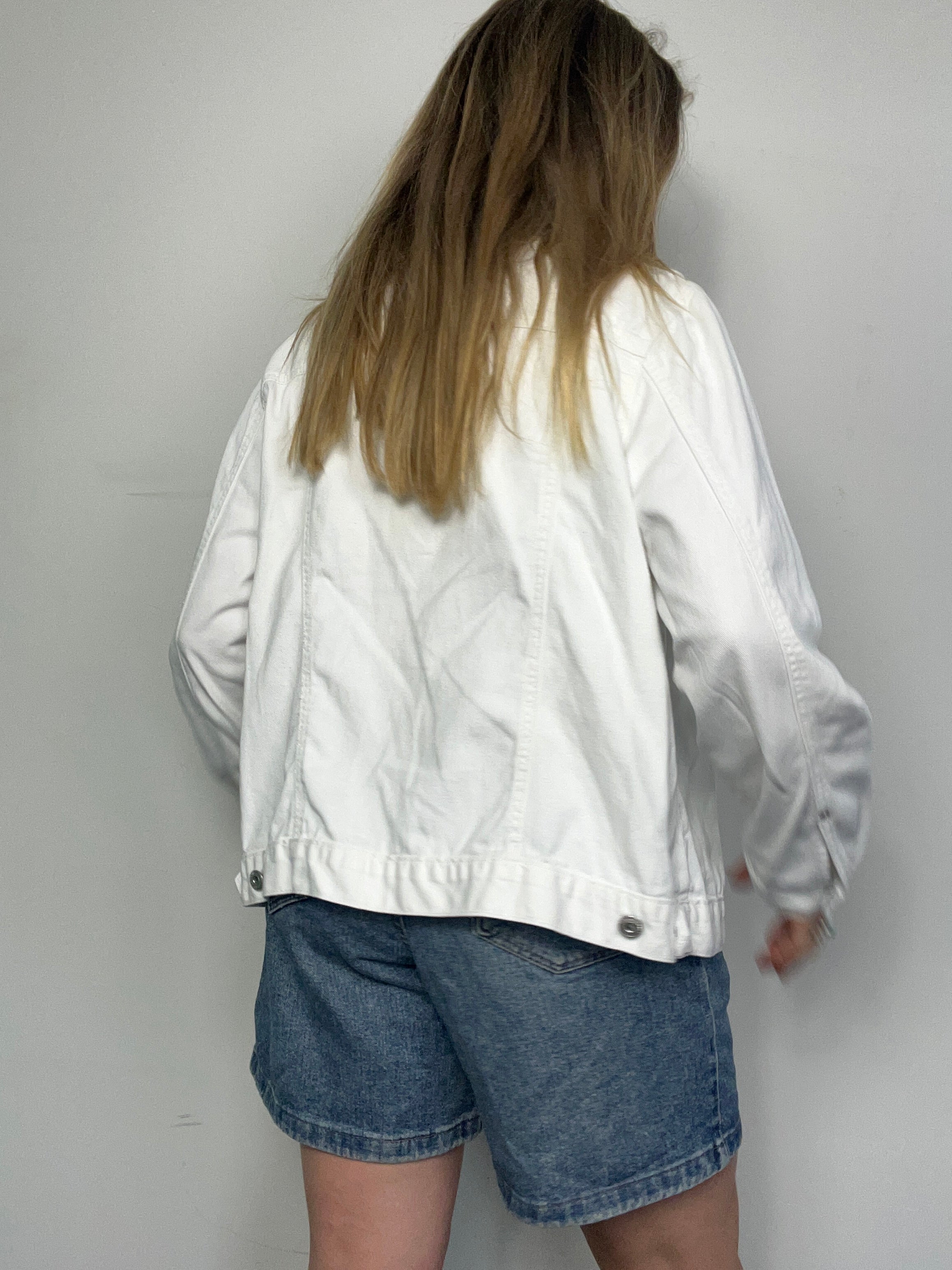 White 90's Denim Jacket Size M