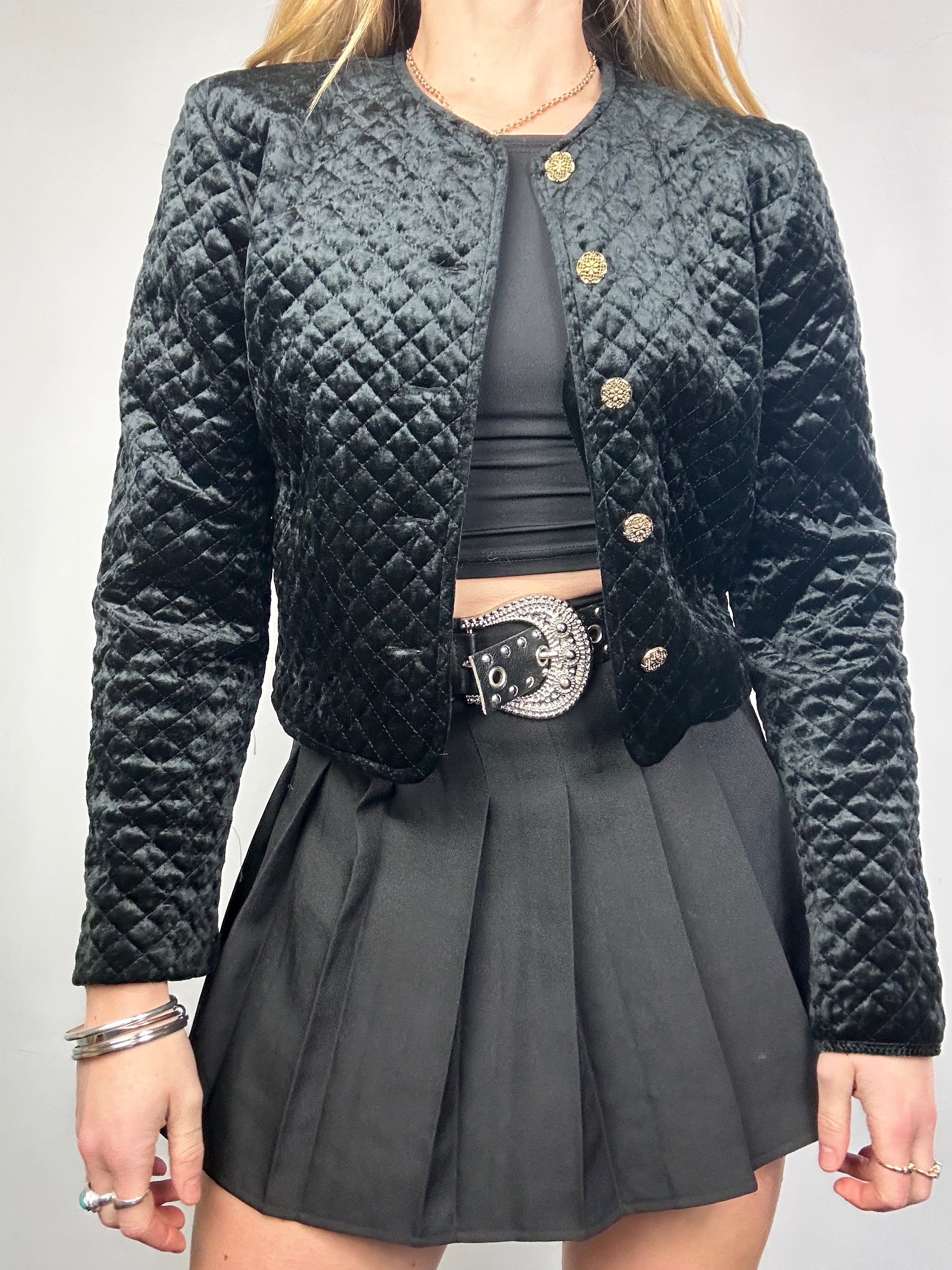 Velvet Cropped Jacket Size 10
