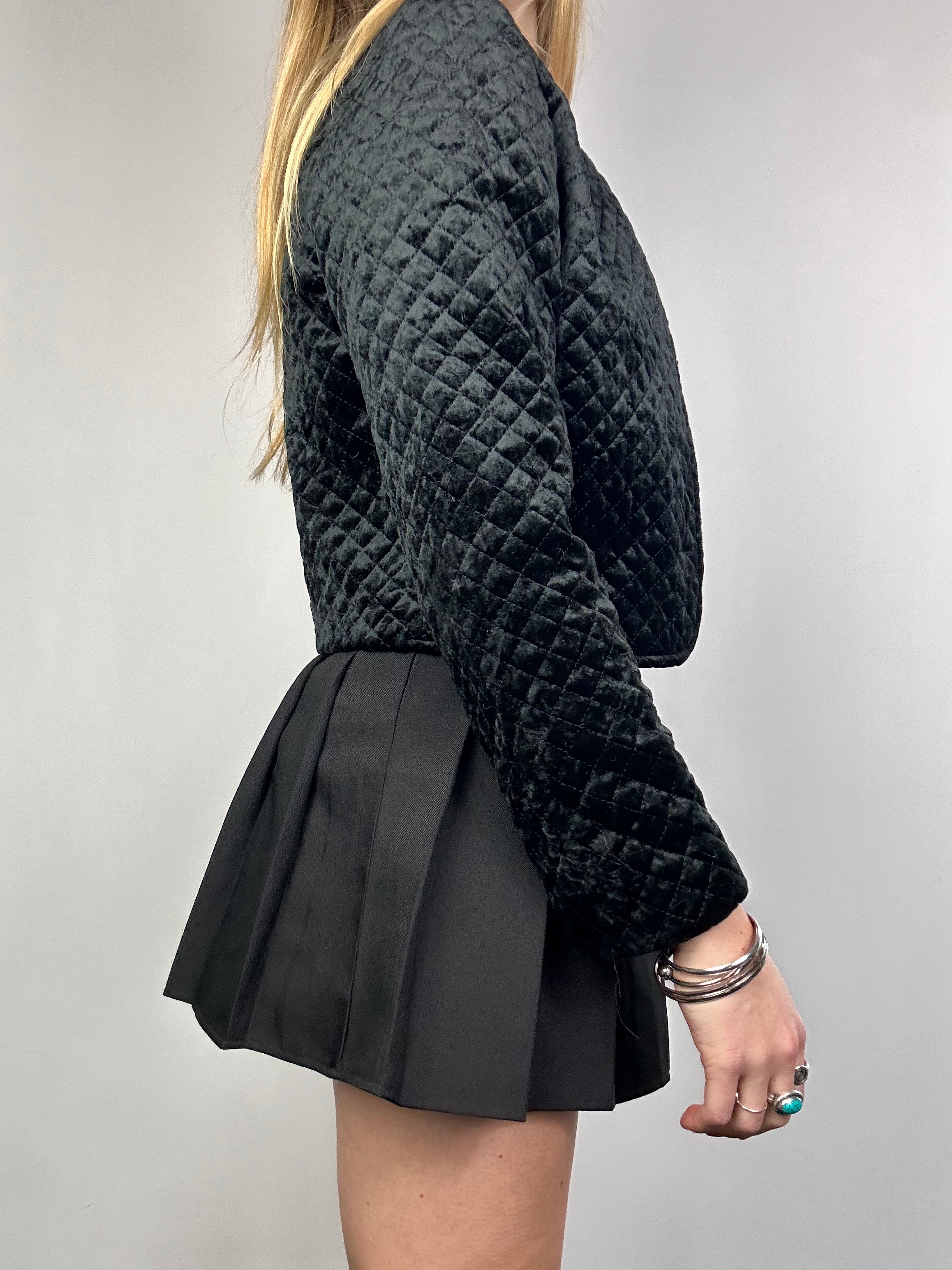 Velvet Cropped Jacket Size 10