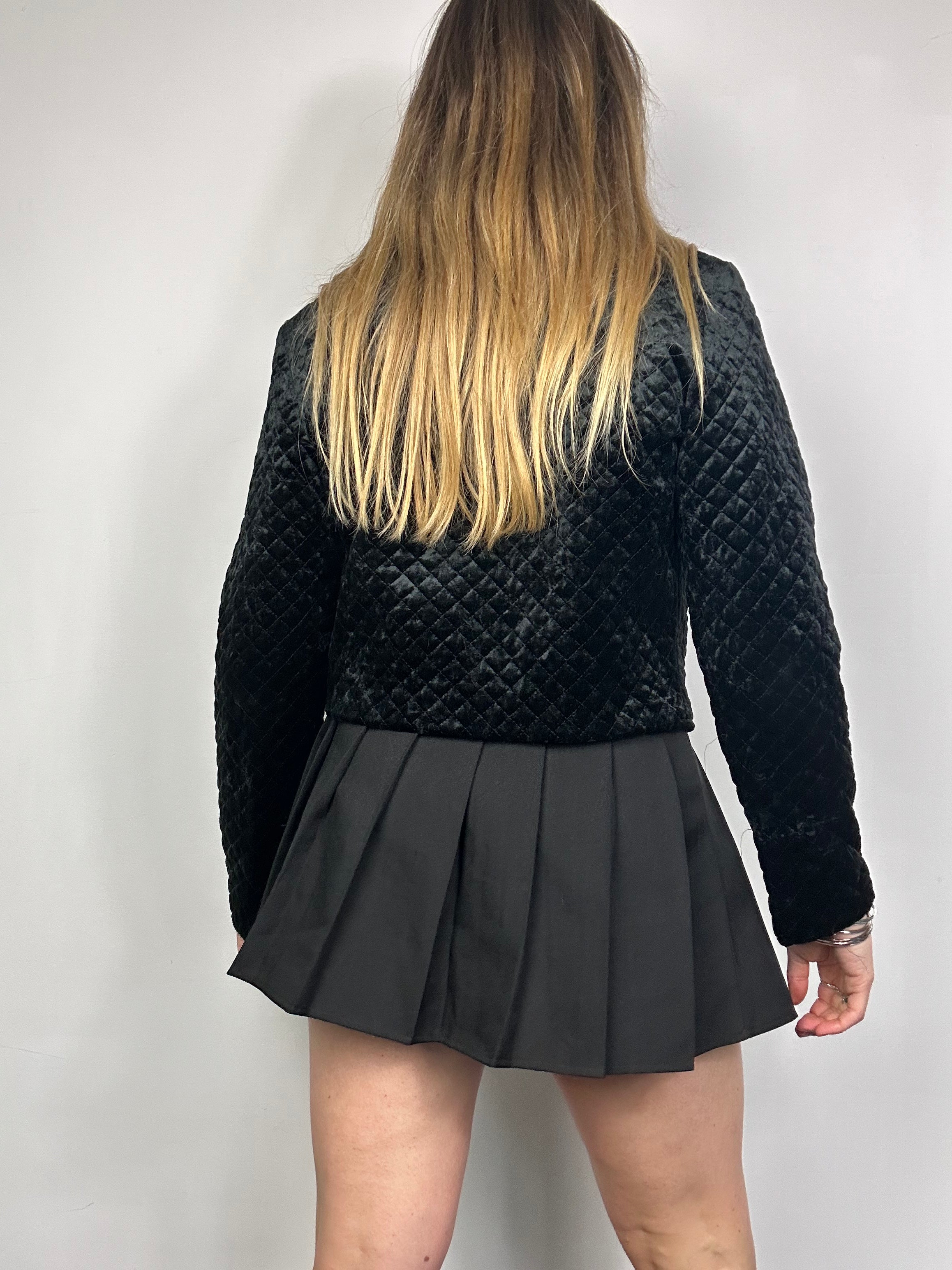 Velvet Cropped Jacket Size 10