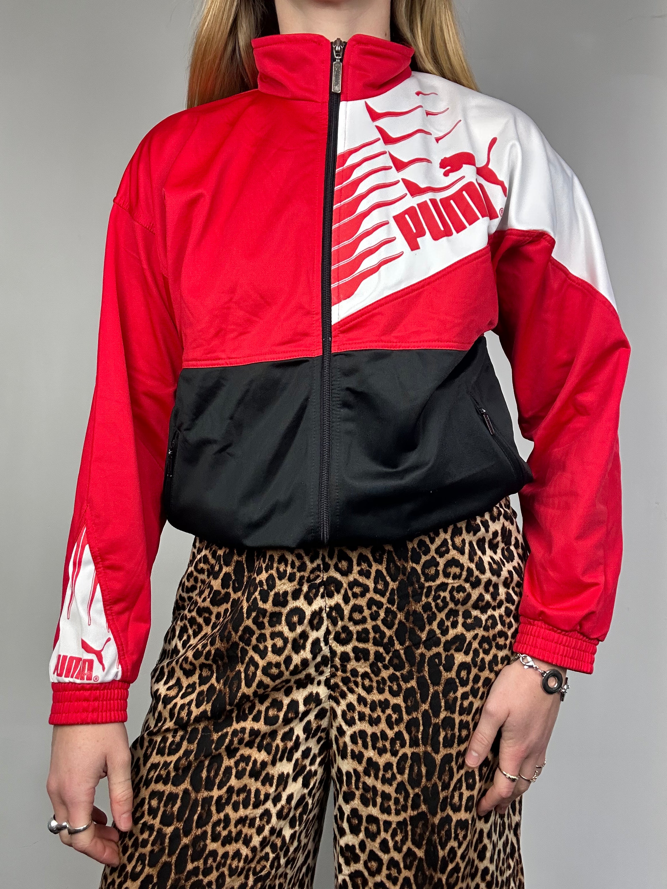 Puma Red Track Jacket Size S