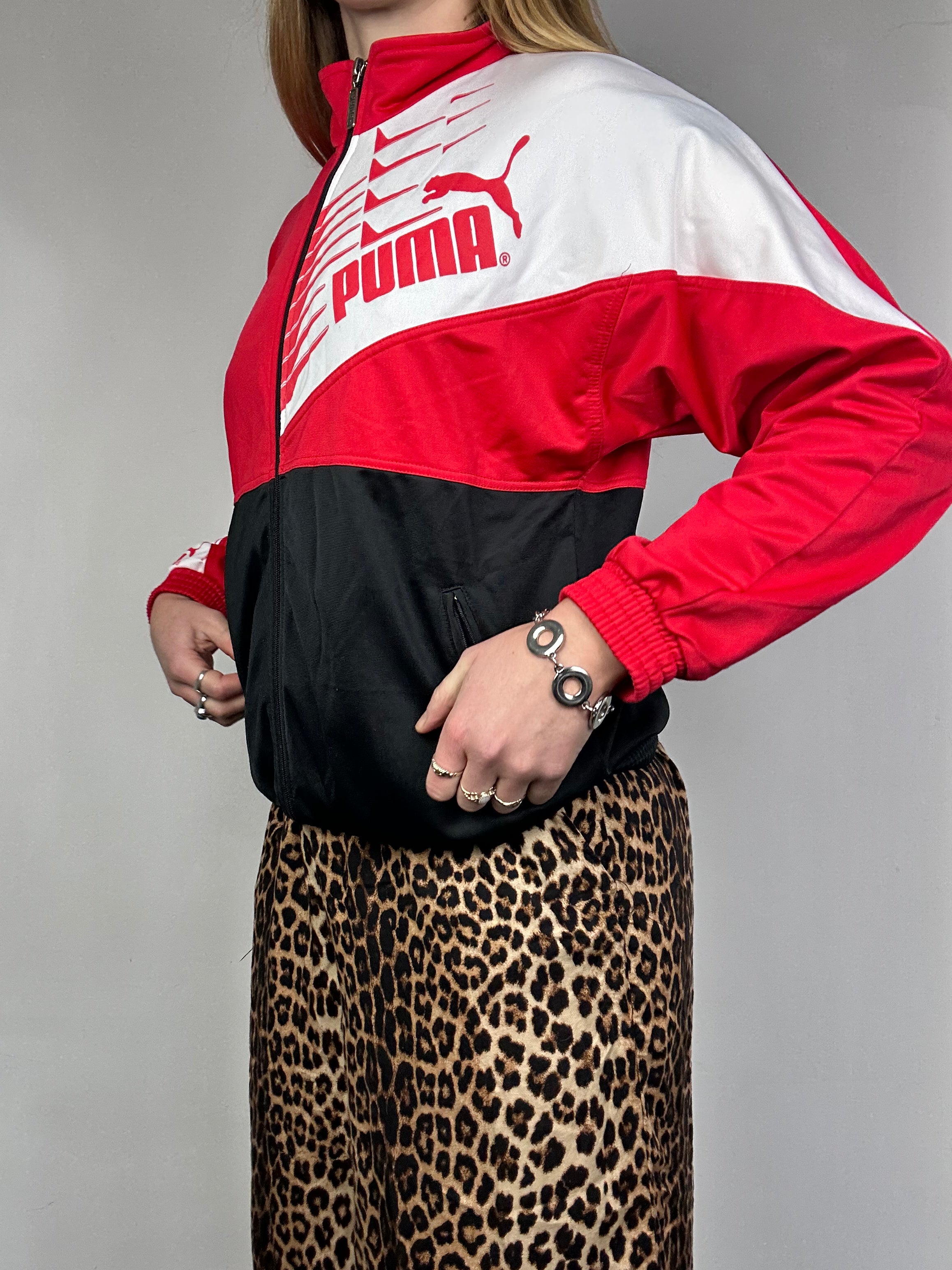 Puma Red Track Jacket Size S